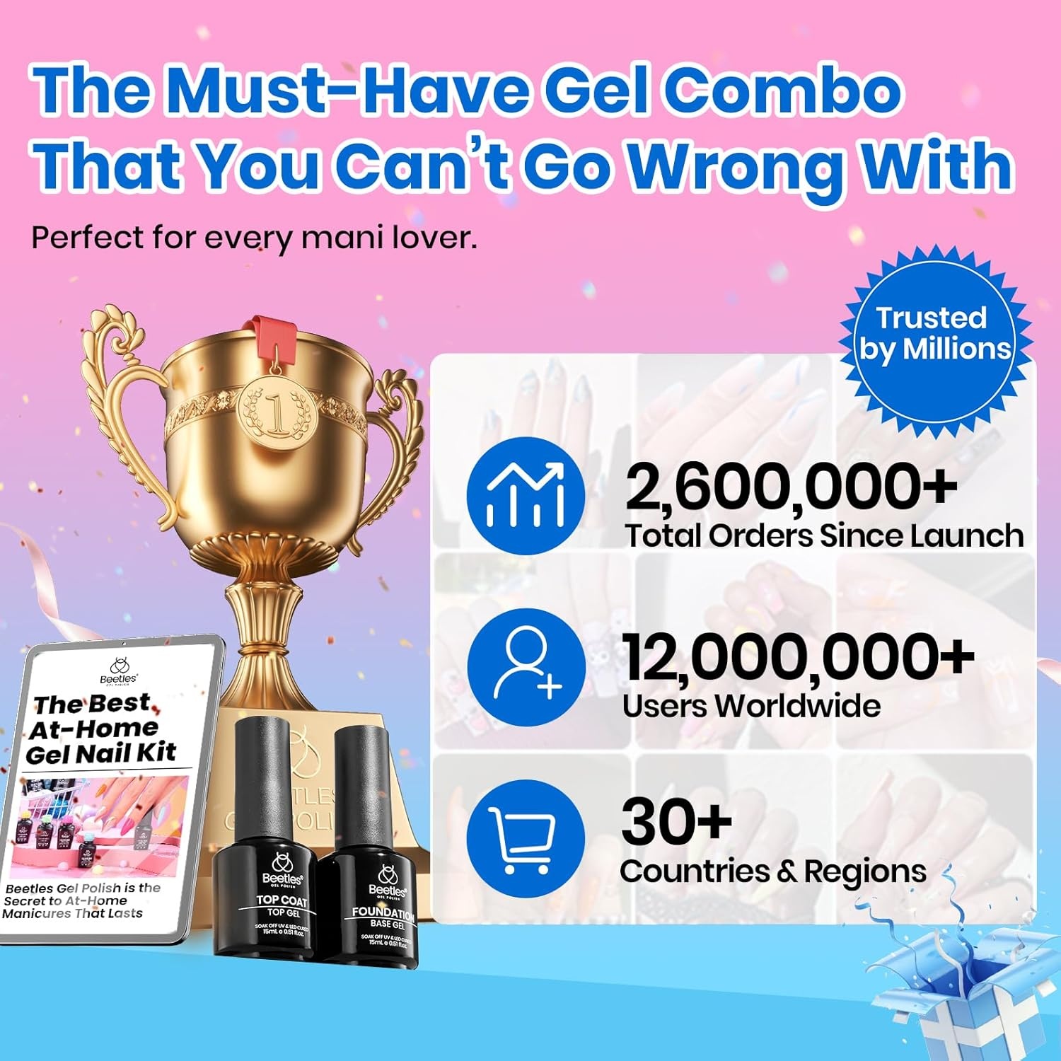 image:imageBeetles HEMA Free amp TPO Free Gel Base and Top Coat Set No Wipe Top Coat Soak Off UV LED Gel Polish Foundation Kit for Long Lasting High Gloss Manicure00Base Top Coat