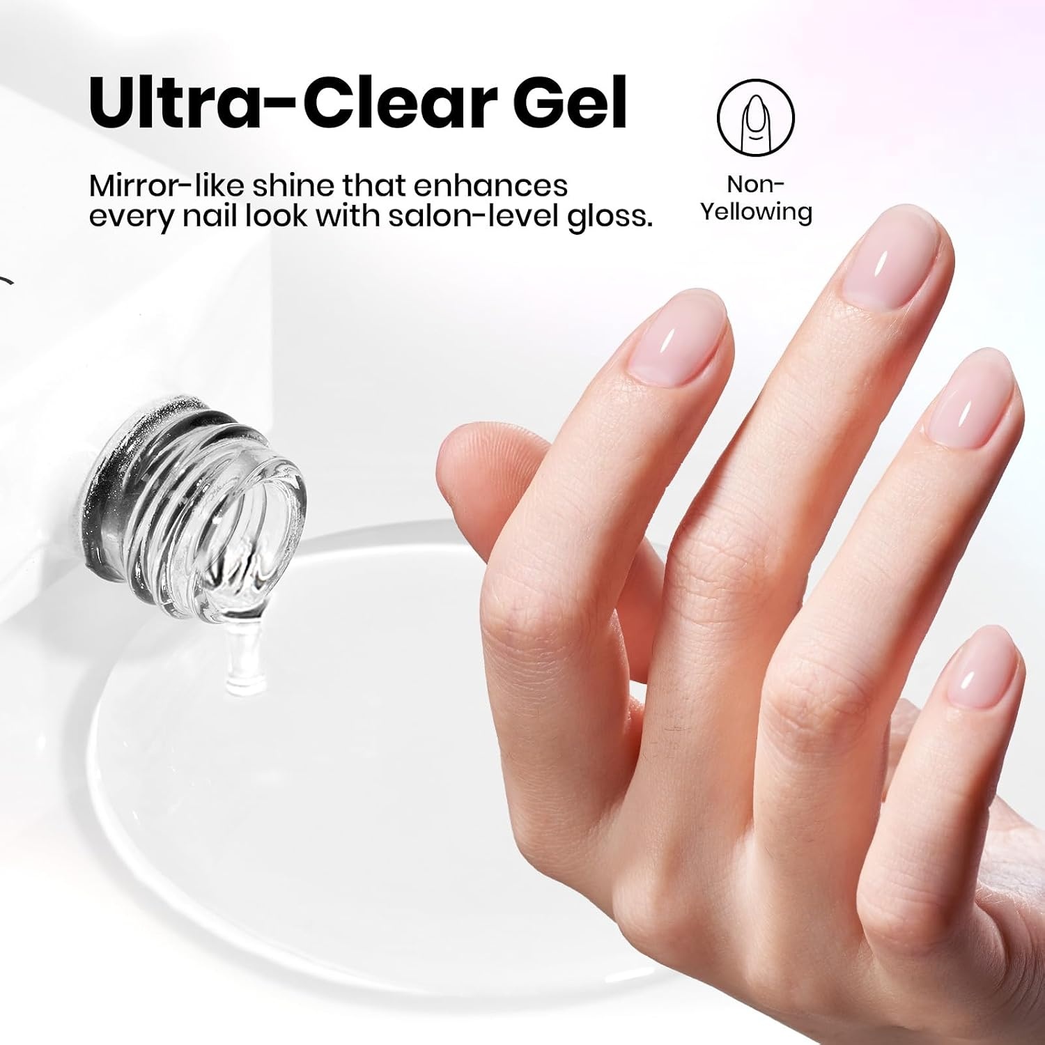 image:imageBeetles HEMA Free amp TPO Free Gel Base and Top Coat Set No Wipe Top Coat Soak Off UV LED Gel Polish Foundation Kit for Long Lasting High Gloss Manicure06Clear Hema Free Gel Top and Base Coat 2Pcs