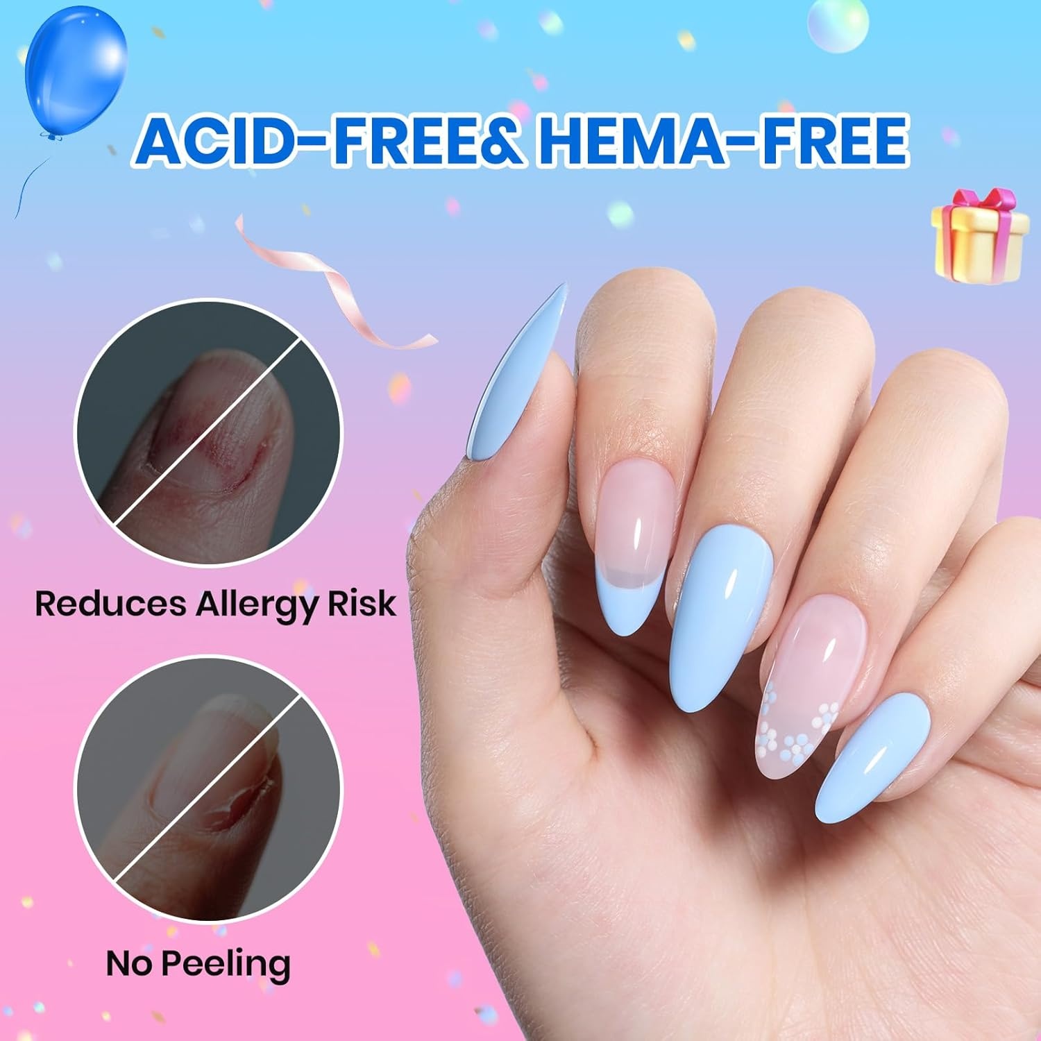 image:imageBeetles HEMA Free amp TPO Free Gel Base and Top Coat Set No Wipe Top Coat Soak Off UV LED Gel Polish Foundation Kit for Long Lasting High Gloss Manicure12Dehydrator Primer