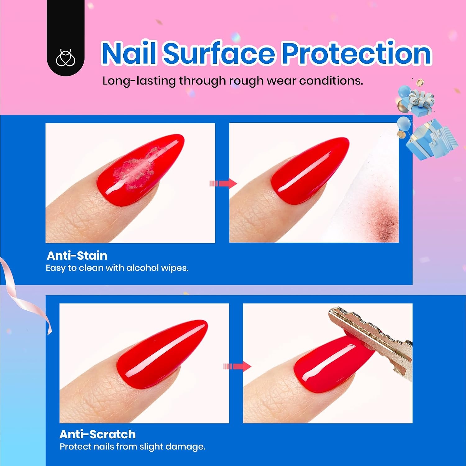 image:imageBeetles HEMA Free amp TPO Free Gel Base and Top Coat Set No Wipe Top Coat Soak Off UV LED Gel Polish Foundation Kit for Long Lasting High Gloss ManicureHigh Gloss Top Coat