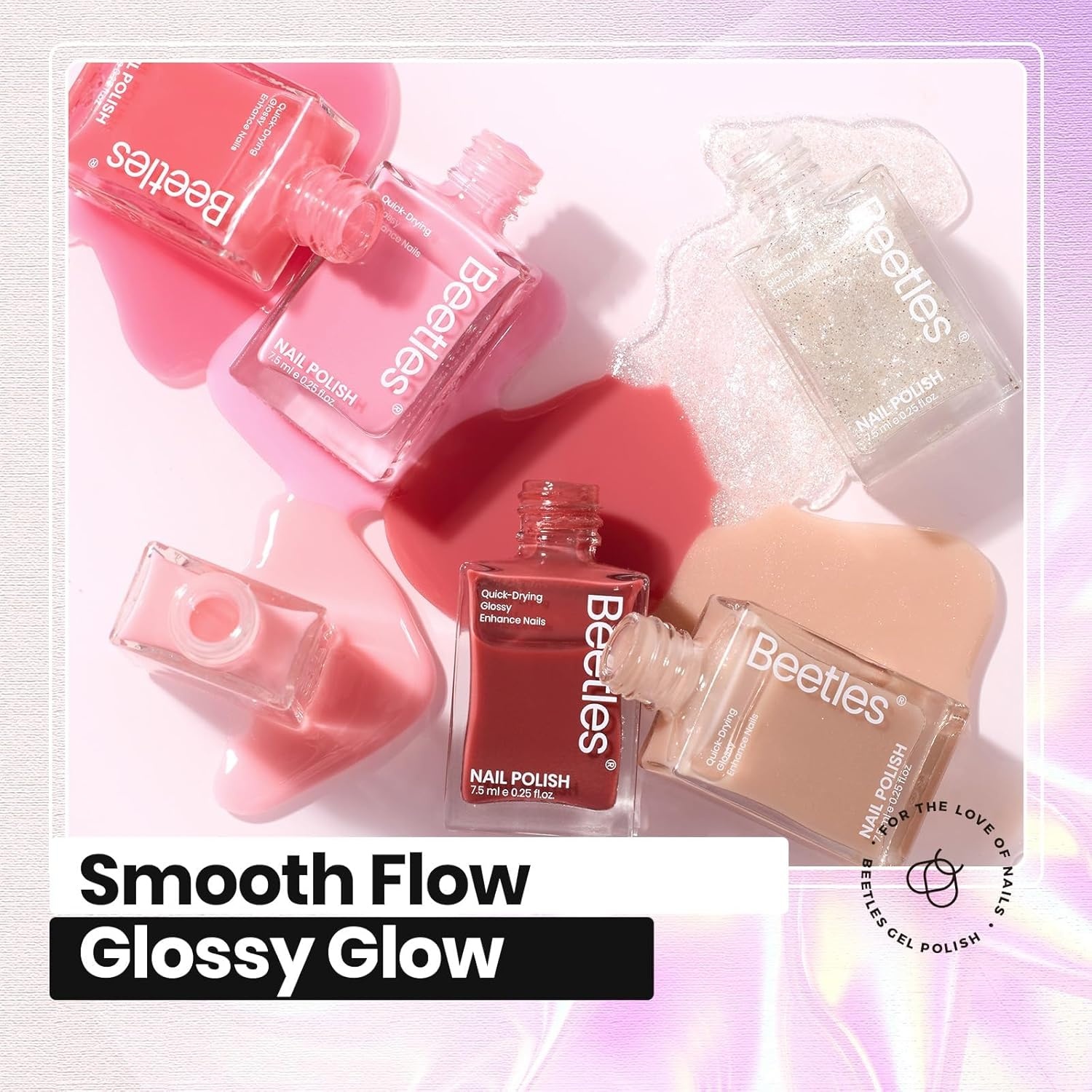 image:imageBeetles Mirror Nail Polish Set Metallic Muse 6 Colors High Gloss amp QuickDrying Metallic Nail Polish Set LongLasting Air Dry Home DIY Perfect Nail Art Spring Gift for WomenSerenely Chic