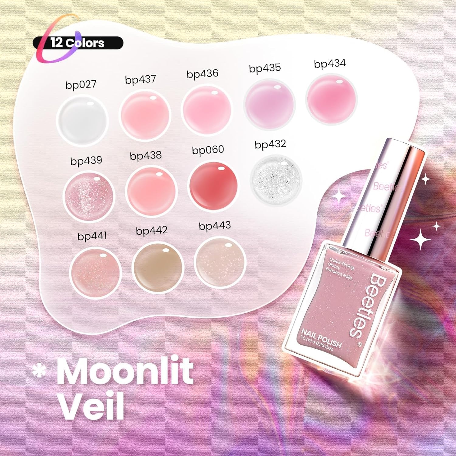 image:imageBeetles Mirror Nail Polish Set Metallic Muse 6 Colors High Gloss amp QuickDrying Metallic Nail Polish Set LongLasting Air Dry Home DIY Perfect Nail Art Spring Gift for WomenSerenely Chic