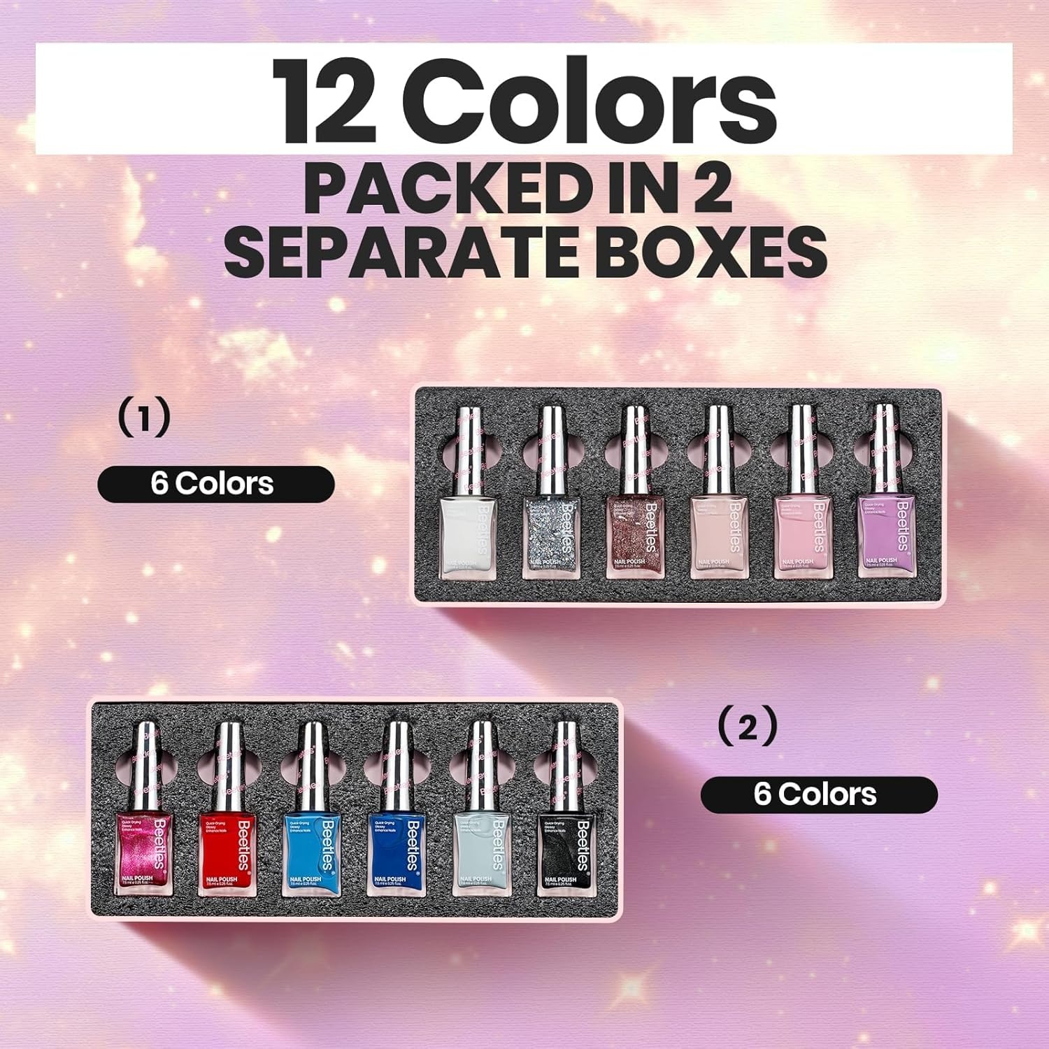 image:imageBeetles Mirror Nail Polish Set Metallic Muse 6 Colors High Gloss amp QuickDrying Metallic Nail Polish Set LongLasting Air Dry Home DIY Perfect Nail Art Spring Gift for WomenWhimsical Wonderland