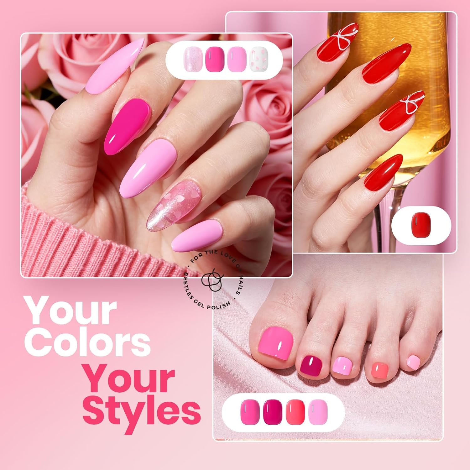 image:imageBeetles Mirror Nail Polish Set Metallic Muse 6 Colors High Gloss amp QuickDrying Metallic Nail Polish Set LongLasting Air Dry Home DIY Perfect Nail Art Spring Gift for Women0Loves Prism