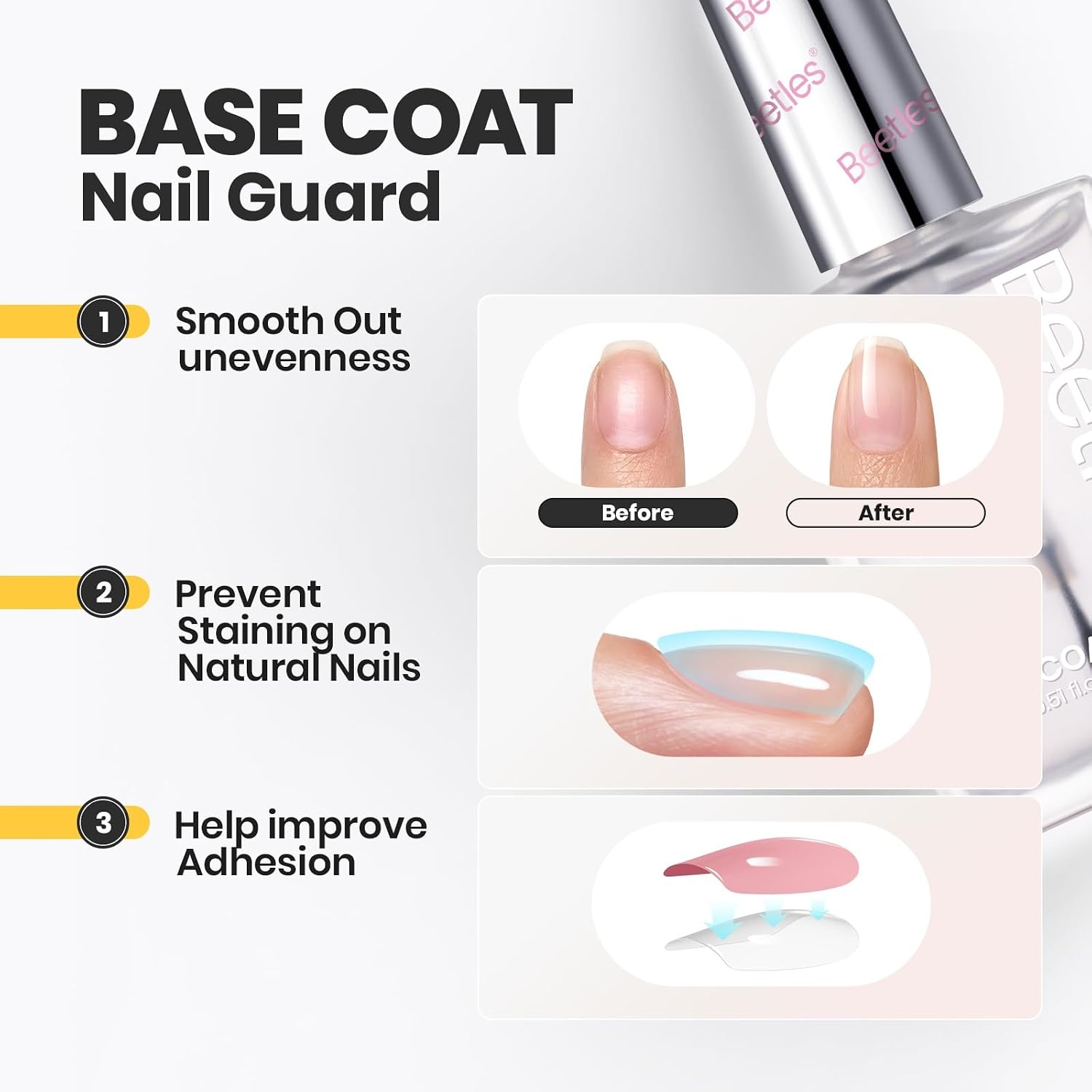 image:imageBeetles Mirror Nail Polish Set Metallic Muse 6 Colors High Gloss amp QuickDrying Metallic Nail Polish Set LongLasting Air Dry Home DIY Perfect Nail Art Spring Gift for WomenClear