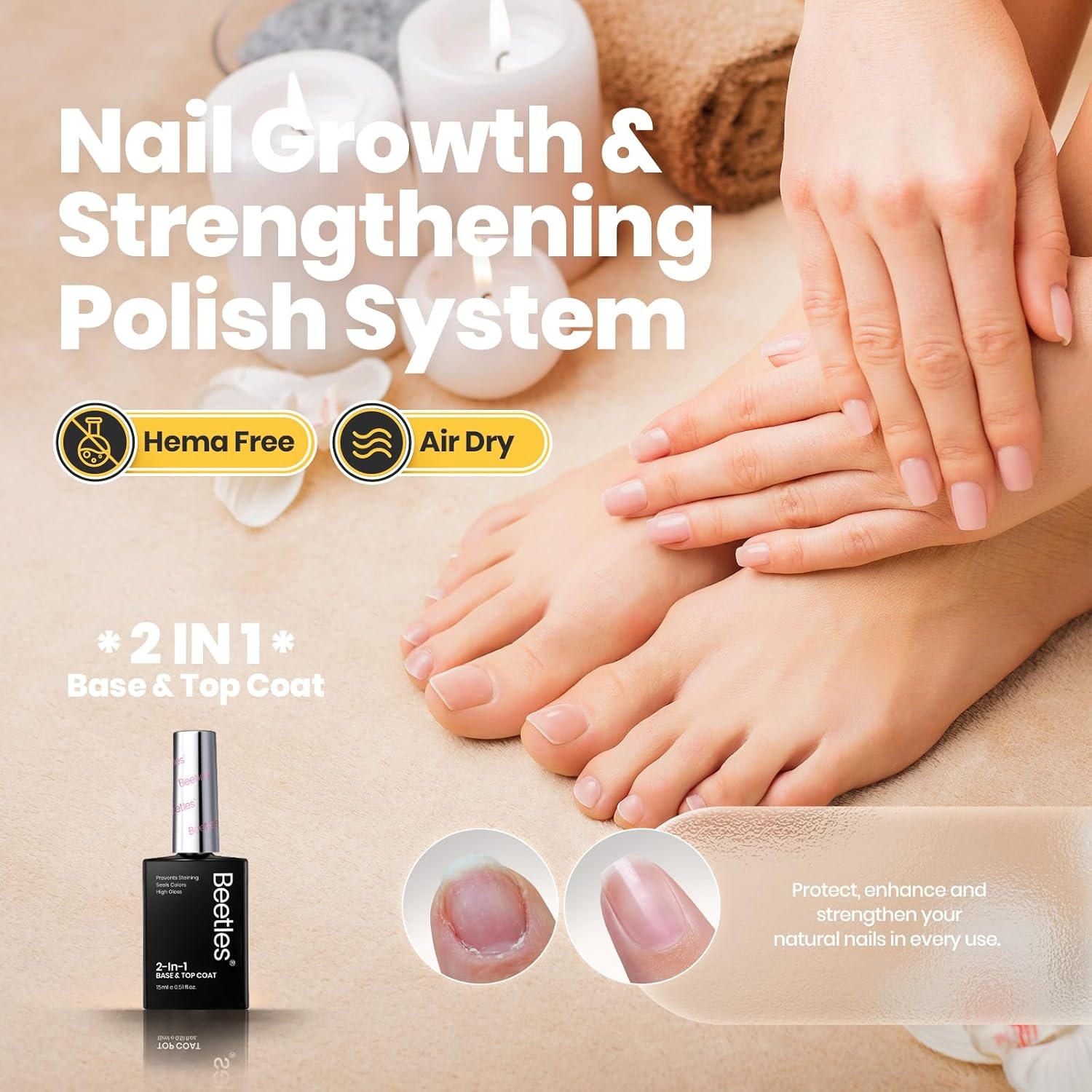 image:imageBeetles Mirror Nail Polish Set Metallic Muse 6 Colors High Gloss amp QuickDrying Metallic Nail Polish Set LongLasting Air Dry Home DIY Perfect Nail Art Spring Gift for WomenClear