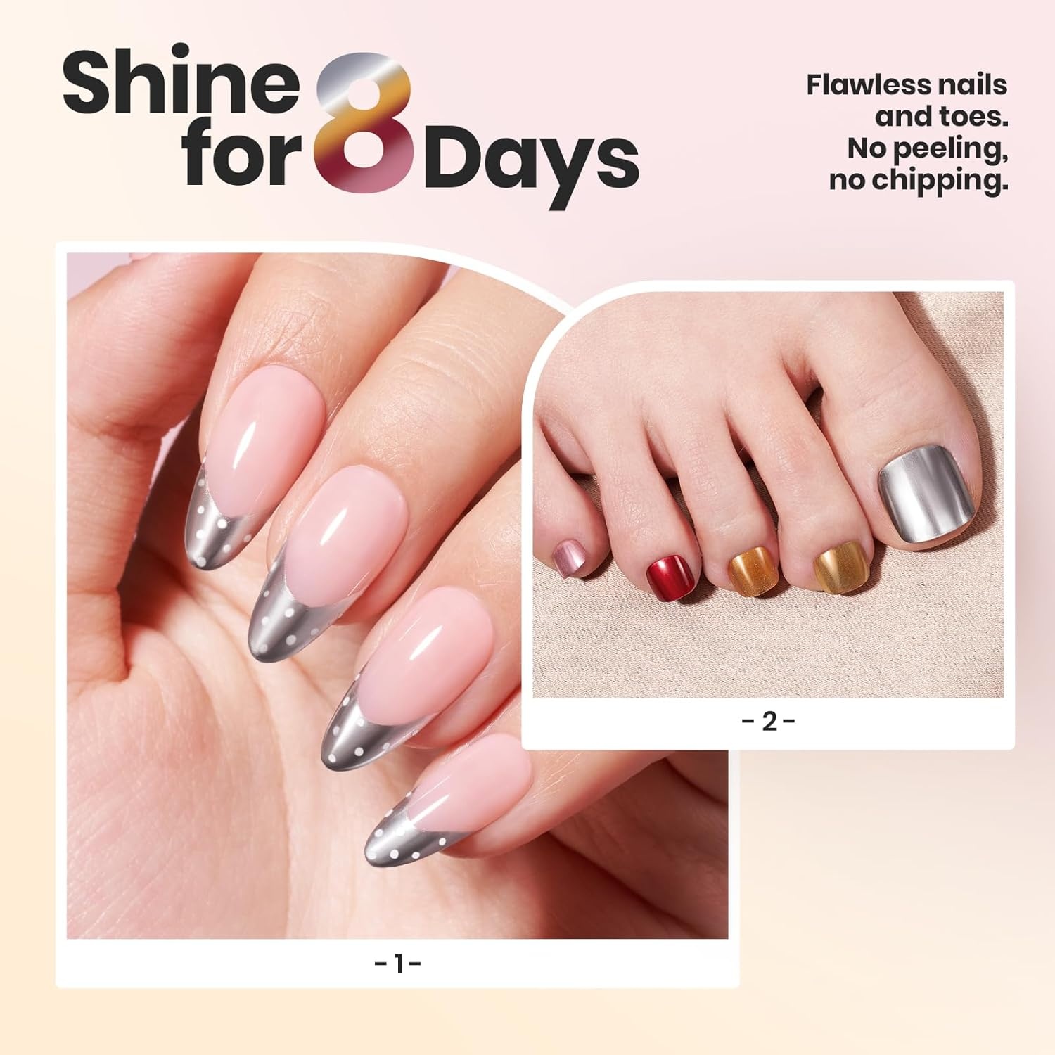 image:imageBeetles Mirror Nail Polish Set Metallic Muse 6 Colors High Gloss amp QuickDrying Metallic Nail Polish Set LongLasting Air Dry Home DIY Perfect Nail Art Spring Gift for WomenMetallic Muse