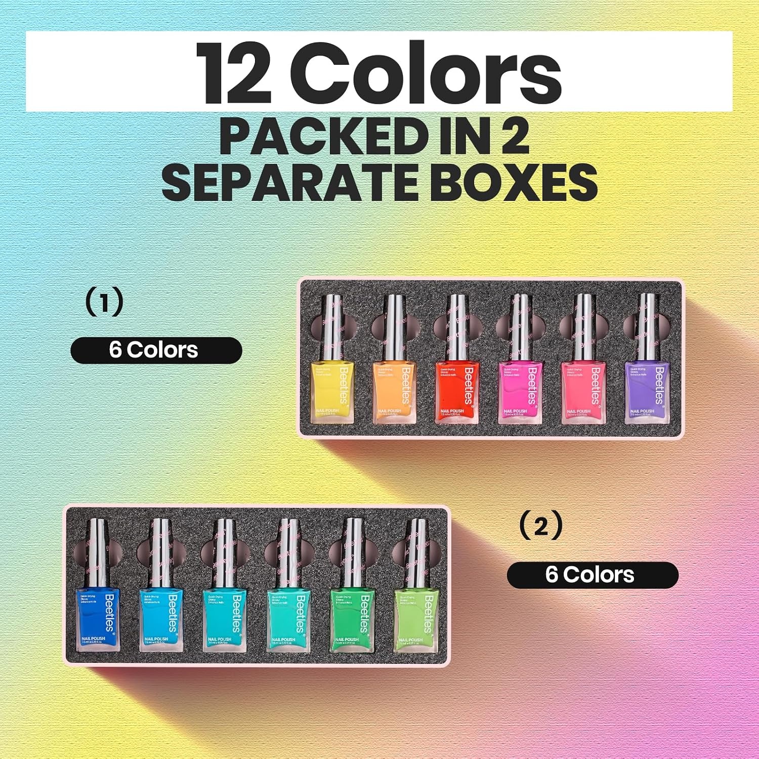 image:imageBeetles Mirror Nail Polish Set Metallic Muse 6 Colors High Gloss amp QuickDrying Metallic Nail Polish Set LongLasting Air Dry Home DIY Perfect Nail Art Spring Gift for WomenSummer Cocktails