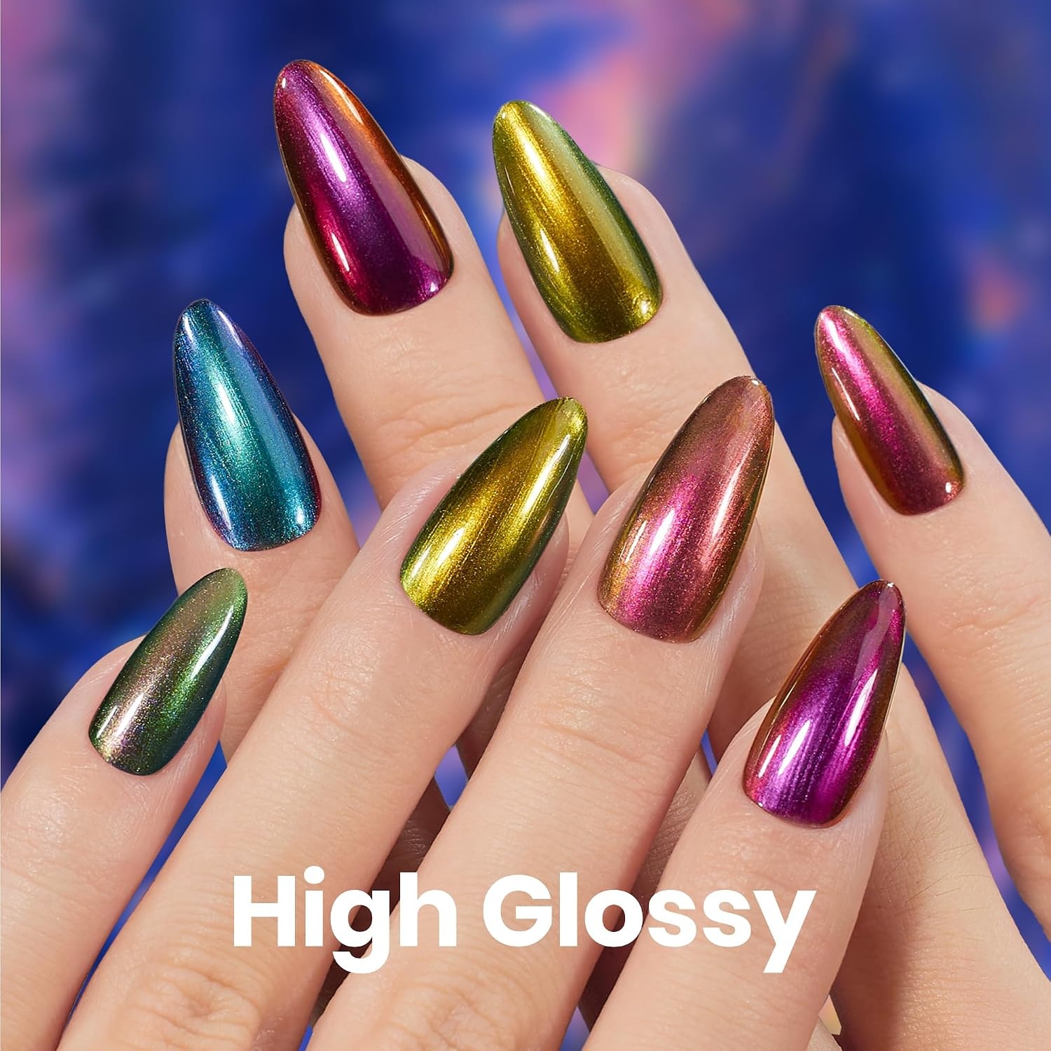 image:imageBeetles Mirror Nail Polish Set Metallic Muse 6 Colors High Gloss amp QuickDrying Metallic Nail Polish Set LongLasting Air Dry Home DIY Perfect Nail Art Spring Gift for WomenHolographic Ember