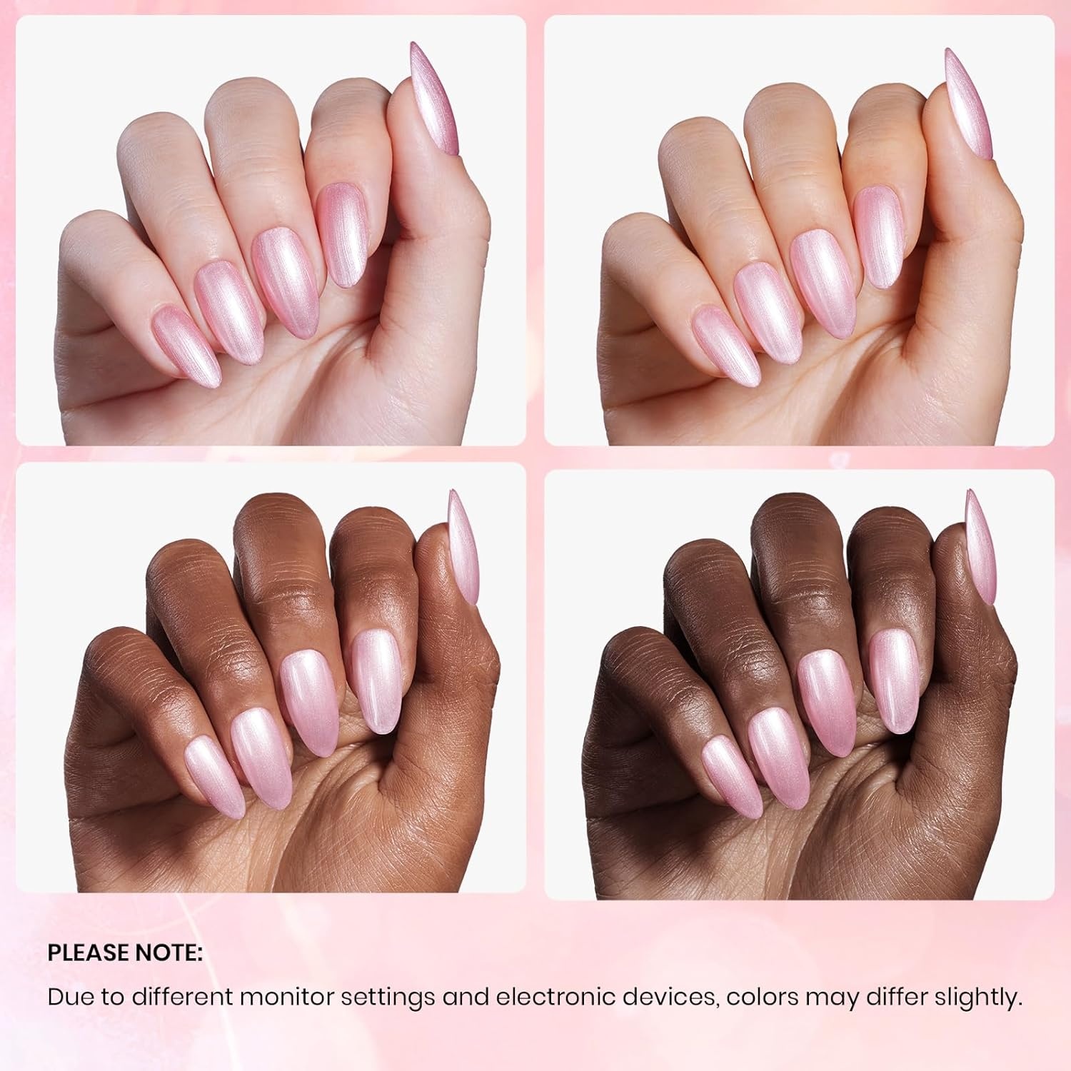 image:imageBeetles Pearl Pink Gel Nail Polish Soft Afternoon Mermaid Gel Polish 15ml Thread Effect Pink Nails Swirl Shell UV LED Soak Off Gel Manicure