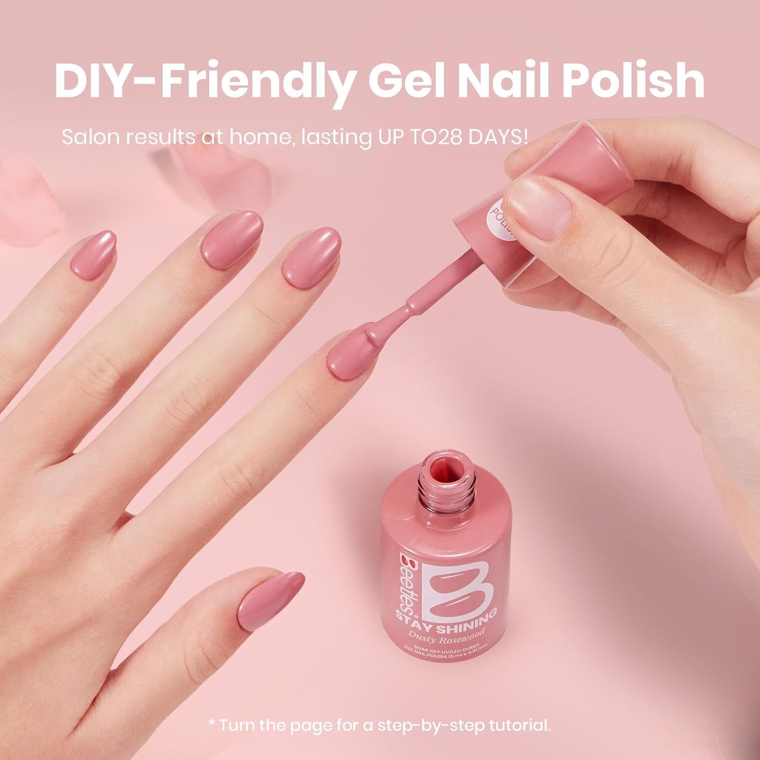 image:imageBeetles Pink Gel Polish 15ML051Fl Oz Pink Gel Nail Polish Same Color Same Bottle STAY SHINING Series Soak Off UV LED Lamp Spring Nails Art LongLasting Manicure Salon DIY Home Nails