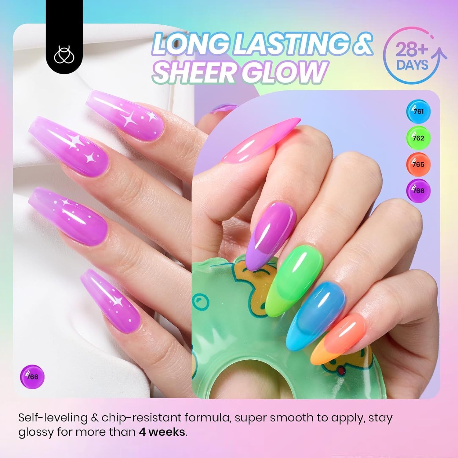 image:imageBeetles Purple Gel Nail Polish Set 6 Colors Spring Glitter Pink Milky White Romantic Garden Collection Gel Polish Soak Off Uv Led Lamp Cured Diy Manicure for WomenJelly Gels