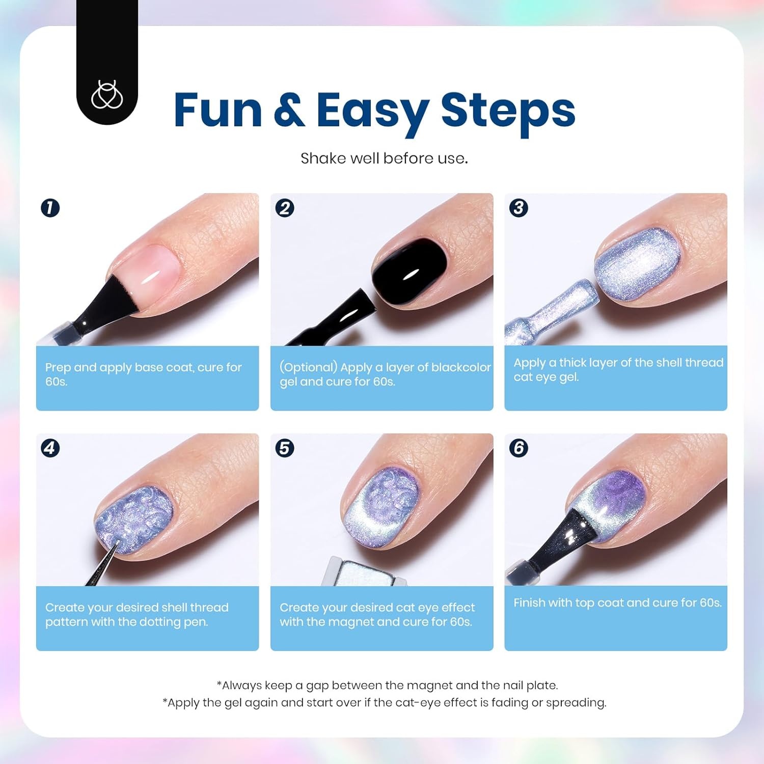 image:imageBeetles Purple Gel Nail Polish Set 6 Colors Spring Glitter Pink Milky White Romantic Garden Collection Gel Polish Soak Off Uv Led Lamp Cured Diy Manicure for Women00Magical Swirl