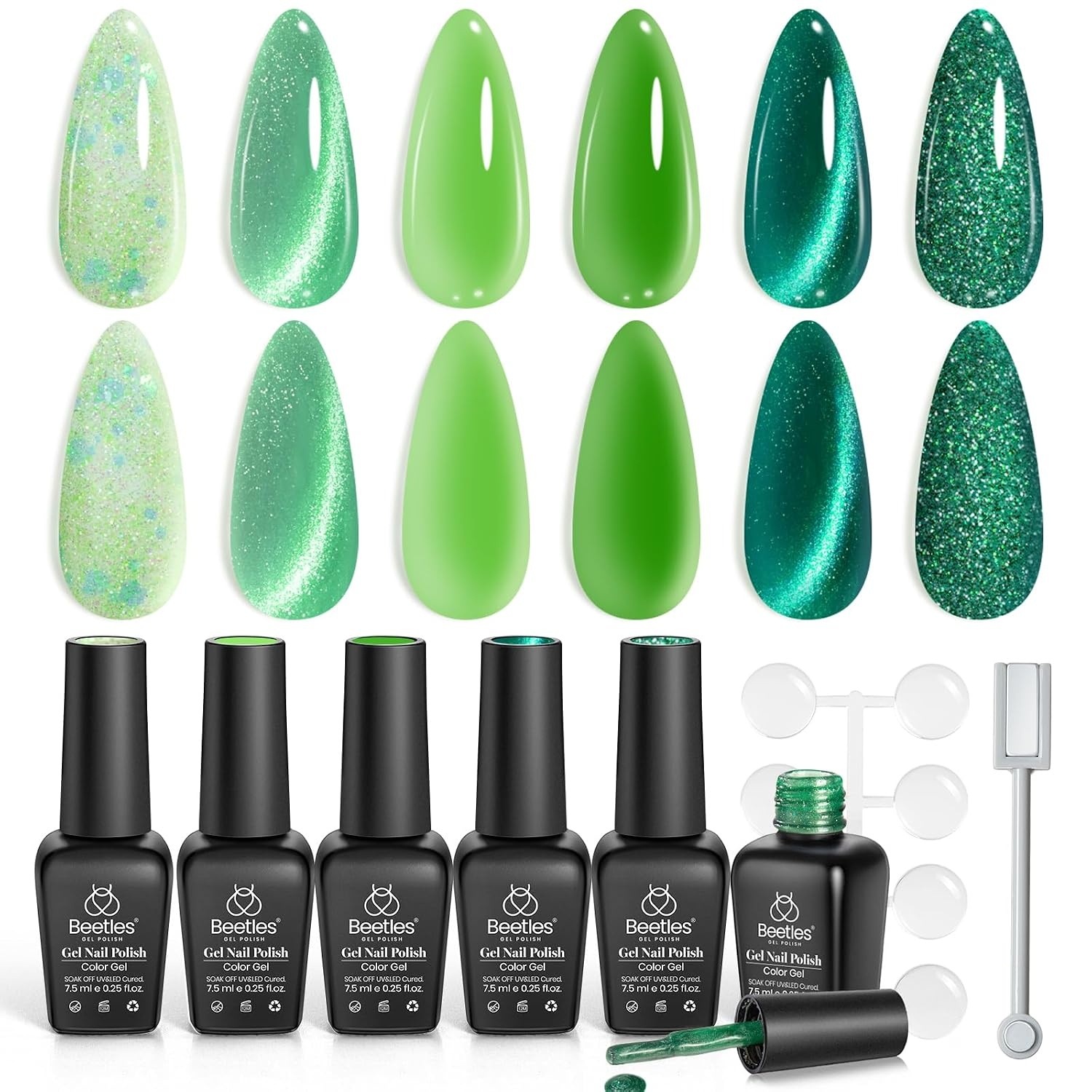 image:imageBeetles Purple Gel Nail Polish Set 6 Colors Spring Glitter Pink Milky White Romantic Garden Collection Gel Polish Soak Off Uv Led Lamp Cured Diy Manicure for Women000Enchanted Forest