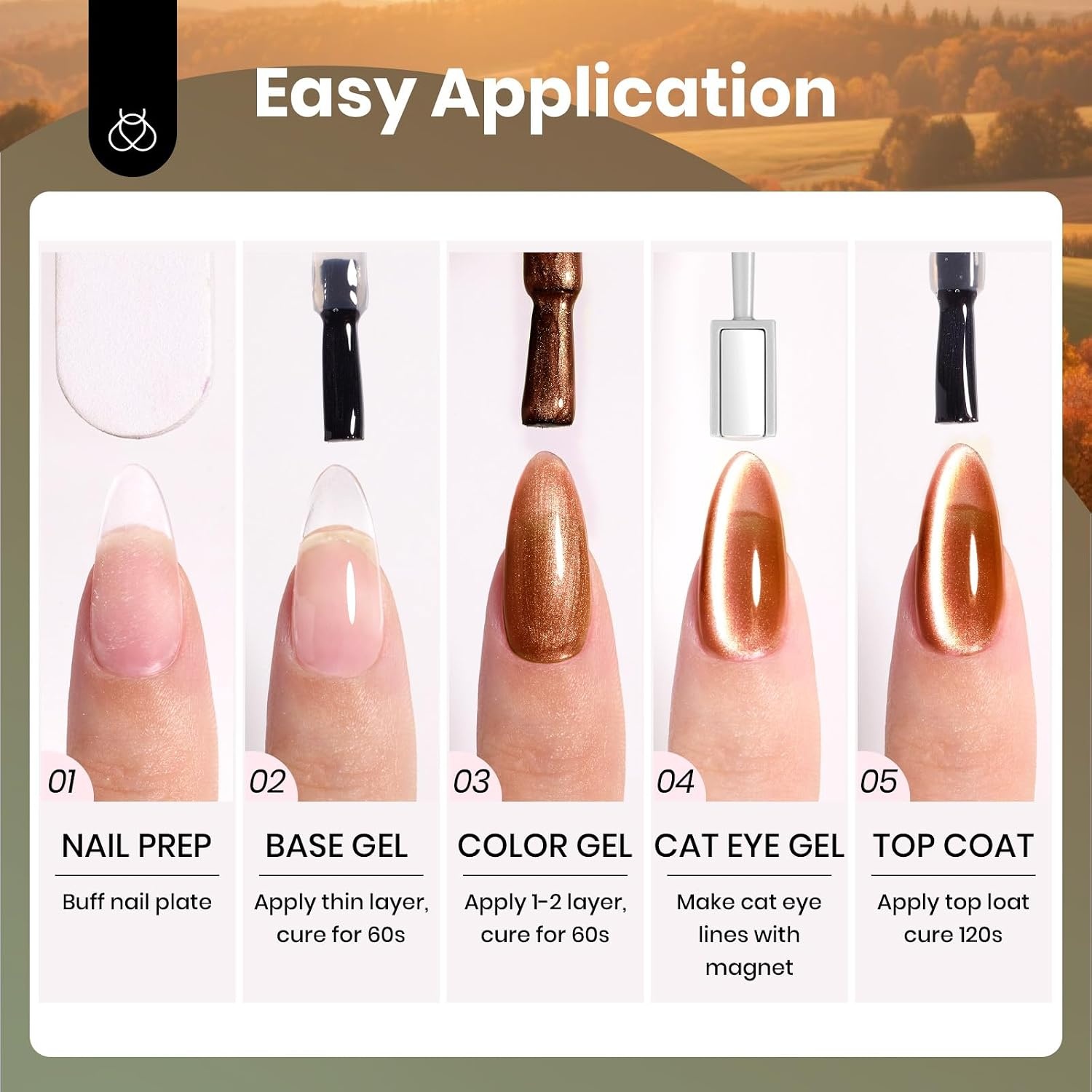 image:imageBeetles Purple Gel Nail Polish Set 6 Colors Spring Glitter Pink Milky White Romantic Garden Collection Gel Polish Soak Off Uv Led Lamp Cured Diy Manicure for Women000Golden Mirage