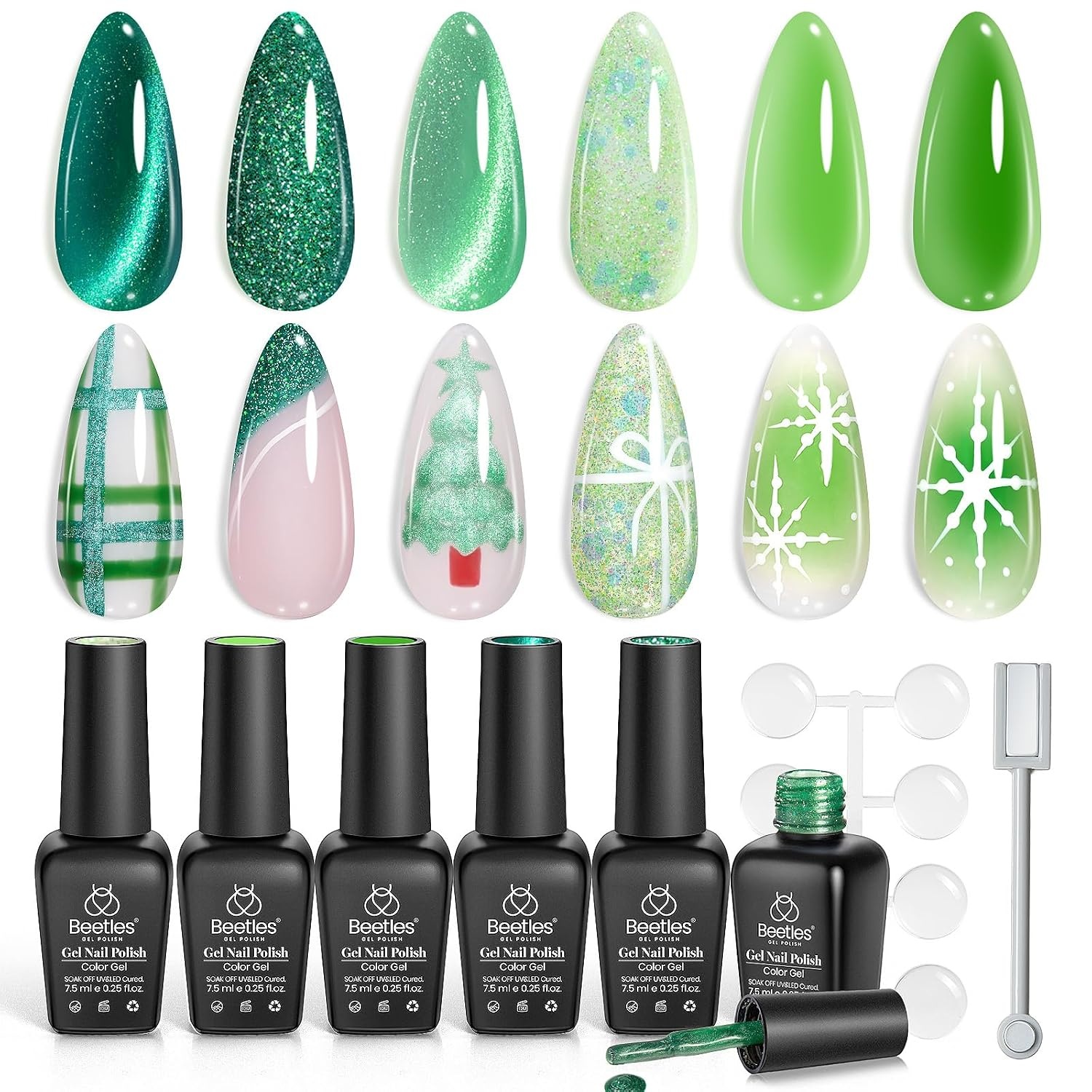 image:imageBeetles Purple Gel Nail Polish Set 6 Colors Spring Glitter Pink Milky White Romantic Garden Collection Gel Polish Soak Off Uv Led Lamp Cured Diy Manicure for Women000Enchanted Forest