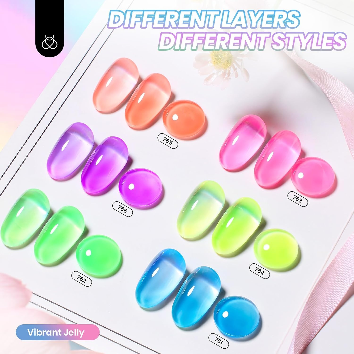 image:imageBeetles Purple Gel Nail Polish Set 6 Colors Spring Glitter Pink Milky White Romantic Garden Collection Gel Polish Soak Off Uv Led Lamp Cured Diy Manicure for WomenJelly Gels