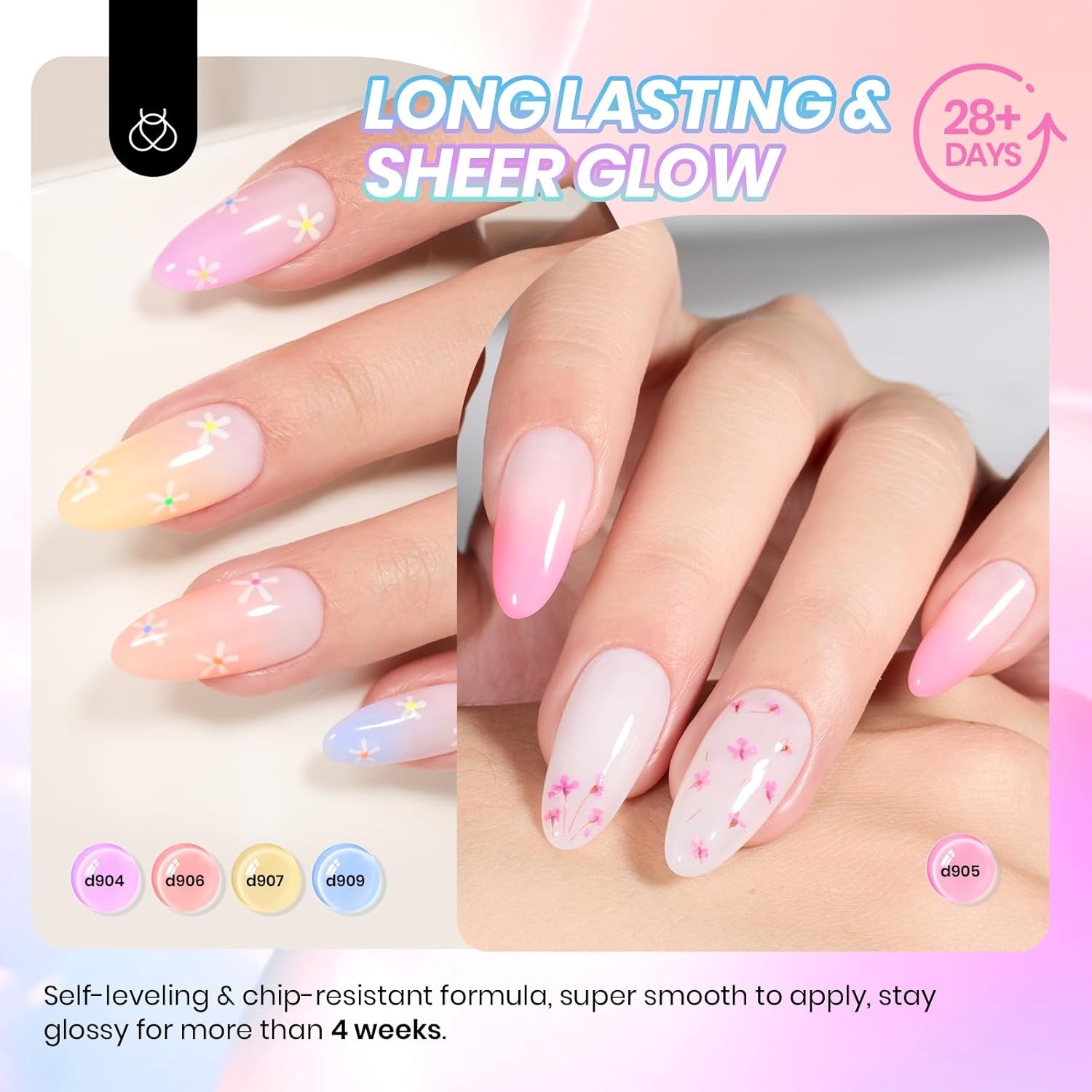 image:imageBeetles Purple Gel Nail Polish Set 6 Colors Spring Glitter Pink Milky White Romantic Garden Collection Gel Polish Soak Off Uv Led Lamp Cured Diy Manicure for Women000Macaron Dream
