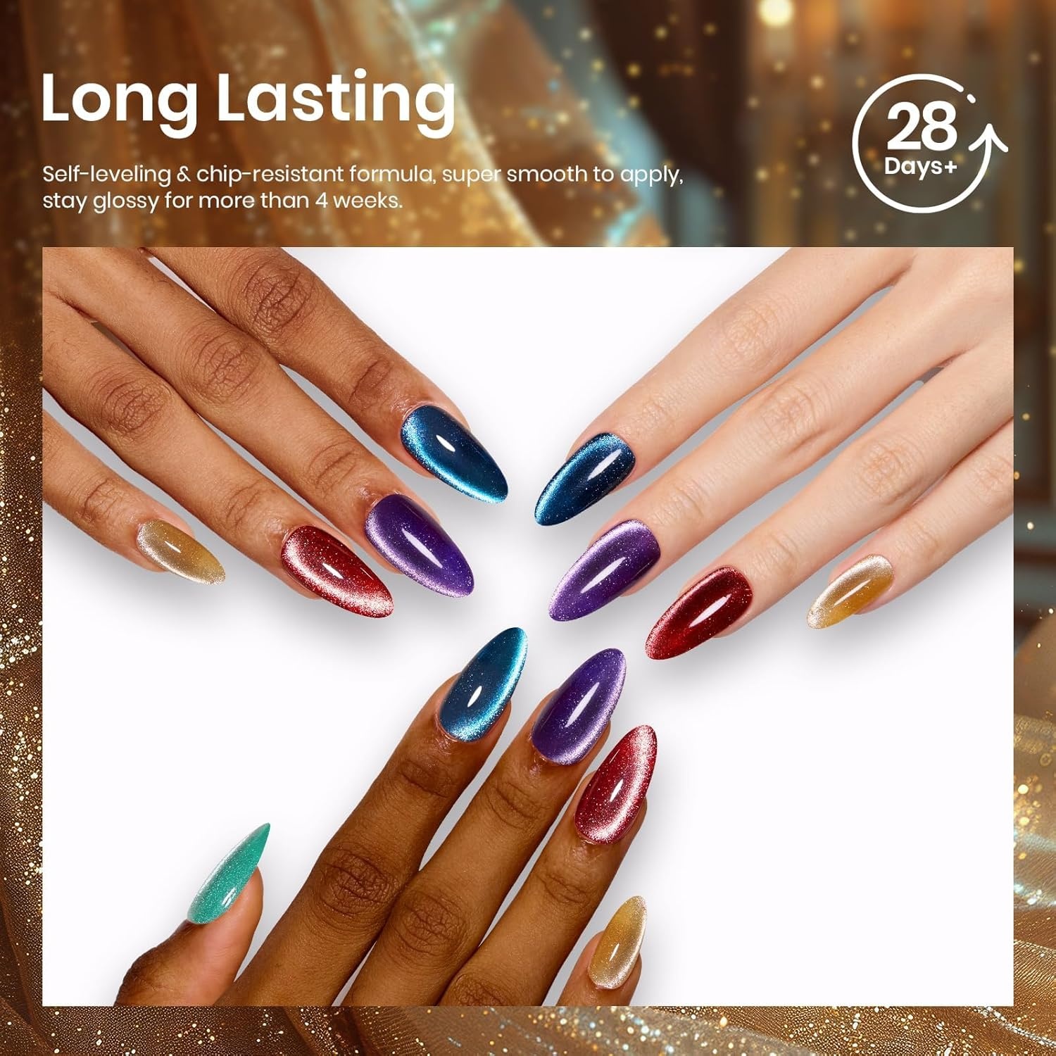 image:imageBeetles Purple Gel Nail Polish Set 6 Colors Spring Glitter Pink Milky White Romantic Garden Collection Gel Polish Soak Off Uv Led Lamp Cured Diy Manicure for Women006 Colors Urban Grace Cat Eye