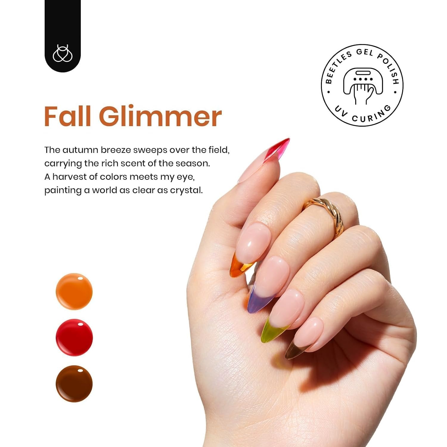 image:imageBeetles Purple Gel Nail Polish Set 6 Colors Spring Glitter Pink Milky White Romantic Garden Collection Gel Polish Soak Off Uv Led Lamp Cured Diy Manicure for Women000Fall Glimmer