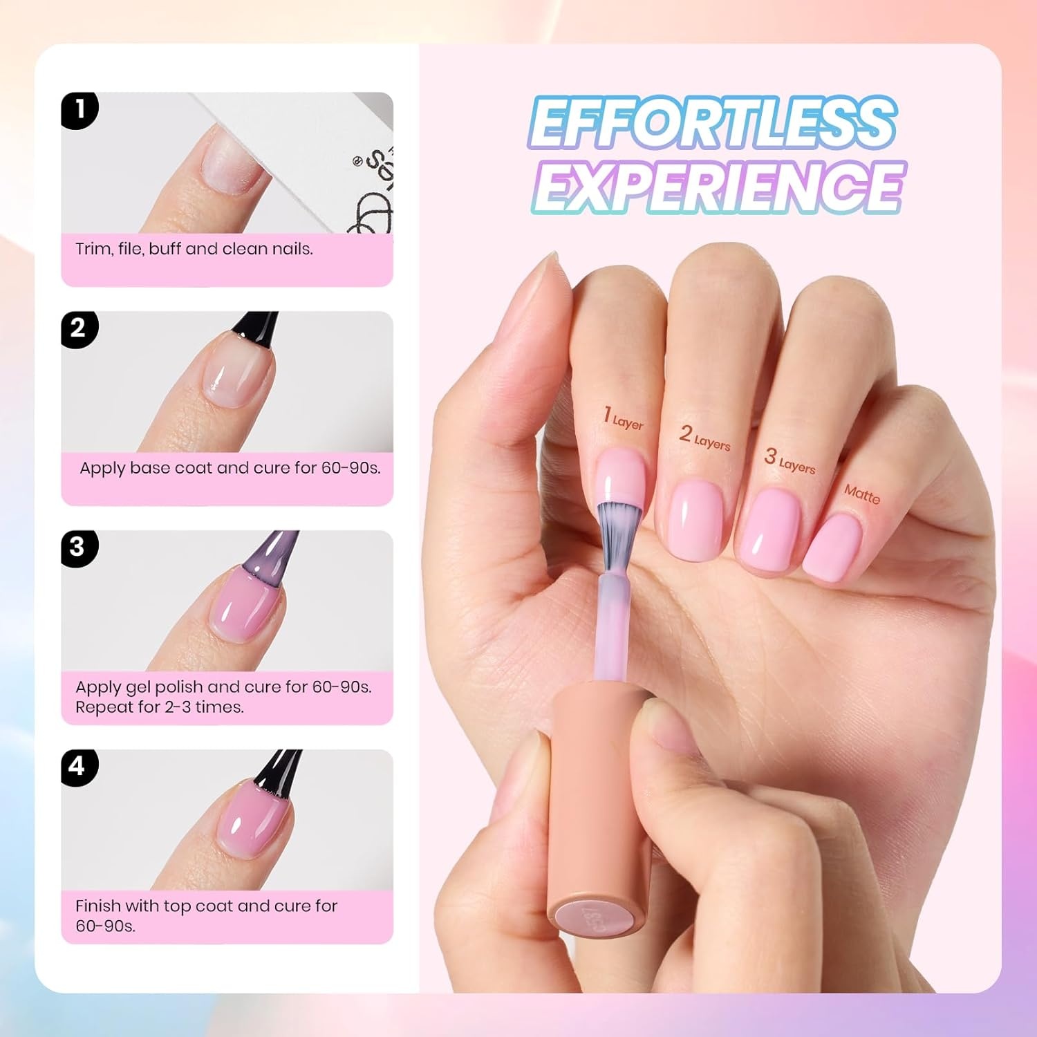 image:imageBeetles Purple Gel Nail Polish Set 6 Colors Spring Glitter Pink Milky White Romantic Garden Collection Gel Polish Soak Off Uv Led Lamp Cured Diy Manicure for Women000Macaron Dream