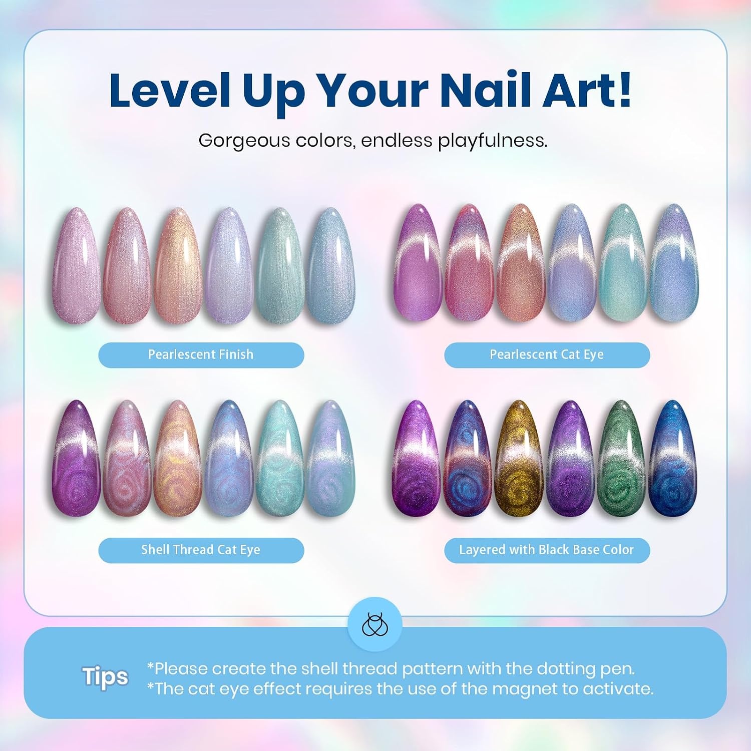 image:imageBeetles Purple Gel Nail Polish Set 6 Colors Spring Glitter Pink Milky White Romantic Garden Collection Gel Polish Soak Off Uv Led Lamp Cured Diy Manicure for Women00Magical Swirl
