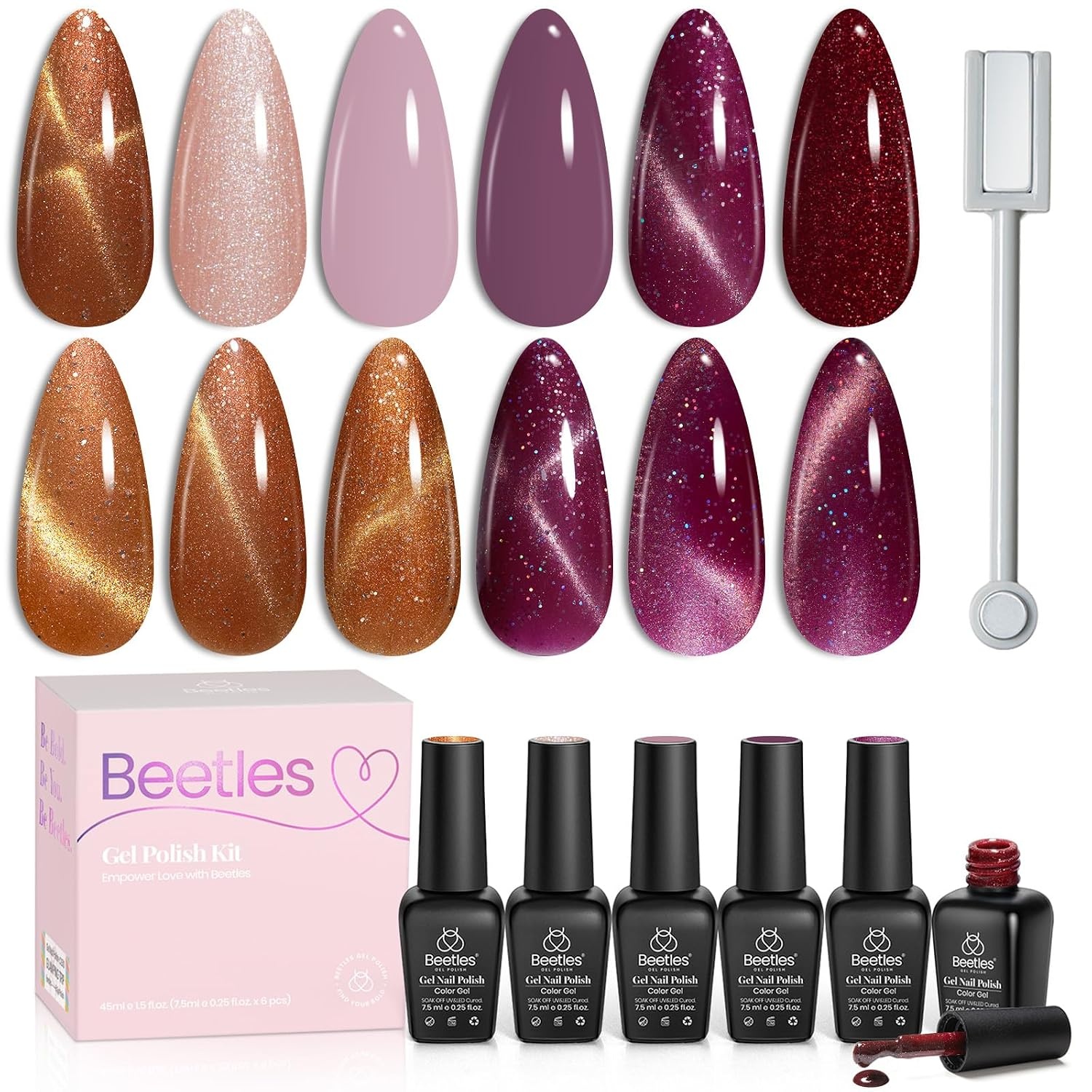 image:imageBeetles Purple Gel Nail Polish Set 6 Colors Spring Glitter Pink Milky White Romantic Garden Collection Gel Polish Soak Off Uv Led Lamp Cured Diy Manicure for Women000Astrology Tarot