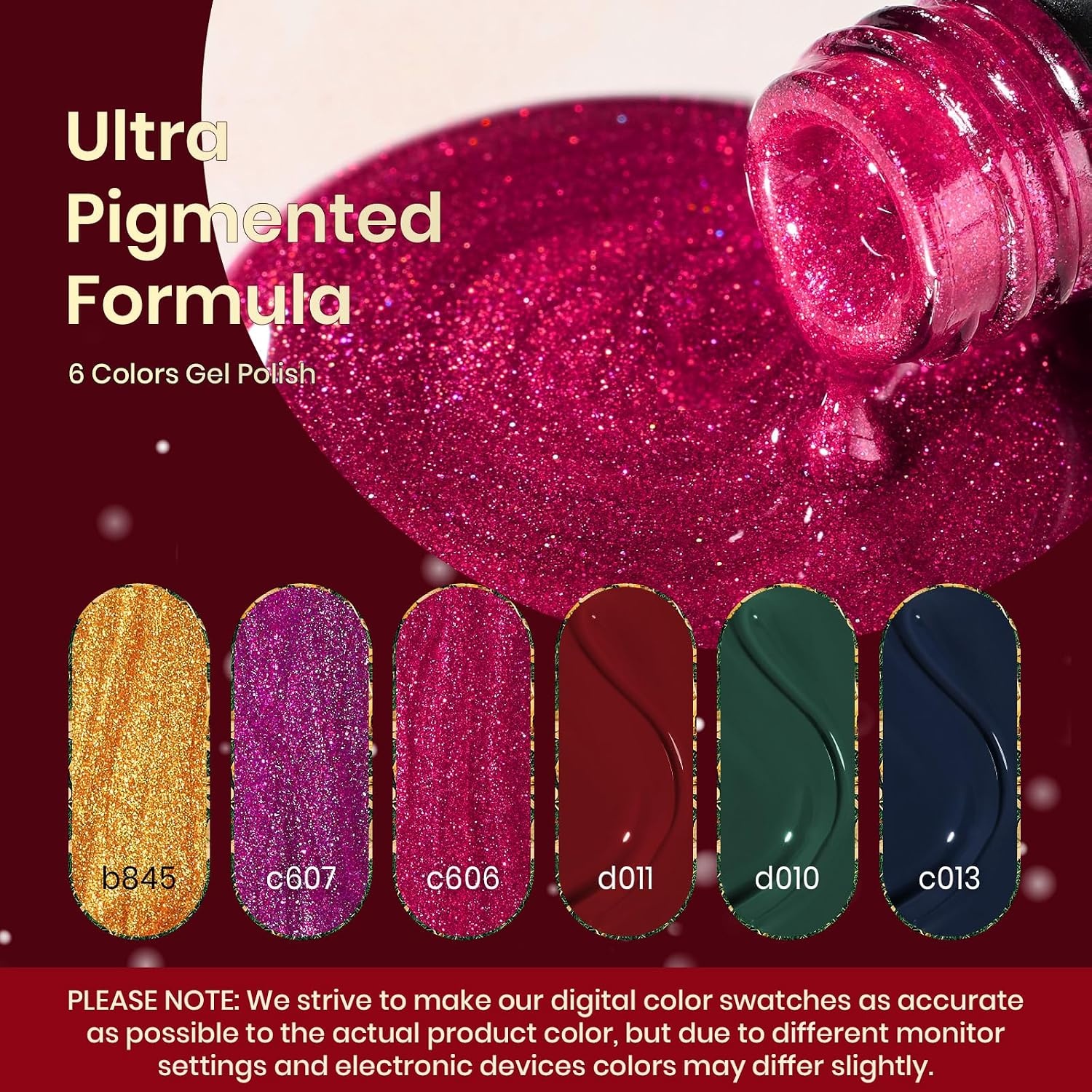 image:imageBeetles Purple Gel Nail Polish Set 6 Colors Spring Glitter Pink Milky White Romantic Garden Collection Gel Polish Soak Off Uv Led Lamp Cured Diy Manicure for Women000Boujee Gala