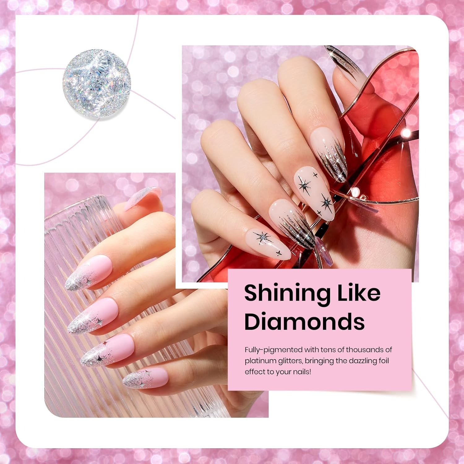 image:imagebeetles Summer Gel Polish Set 6 Colors Purple Blue Gel Nail Polish Red Green Gel Polish Set Manicure Nail Art DIY Home for Women Nails006 Colors Diamond Shine Gel Polish