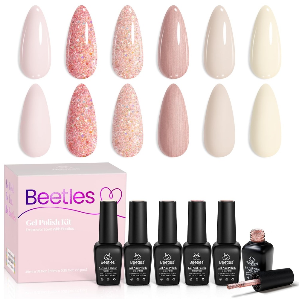 image:imagebeetles Summer Gel Polish Set 6 Colors Purple Blue Gel Nail Polish Red Green Gel Polish Set Manicure Nail Art DIY Home for Women Nails2Old Money