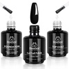 0-1-1 Pcs 15ml top base coat & black gel