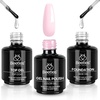 3 Pcs Gel Base and Top Coat&Pink Gel Polish