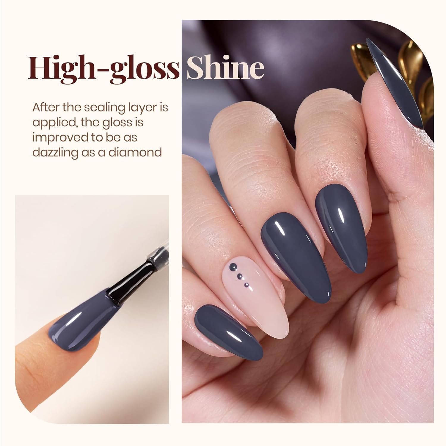 image:imageBeetles Matte Gel Top Coat for Gel Nail Polish 75ML Chrome Proof Matte Top Coat No Wipe PowderResist Matte Finish for Detail Chrome Nail Powder Painting Long Lasting UV Nail ArtClear Matte and Shiny Top and Base Coat Set