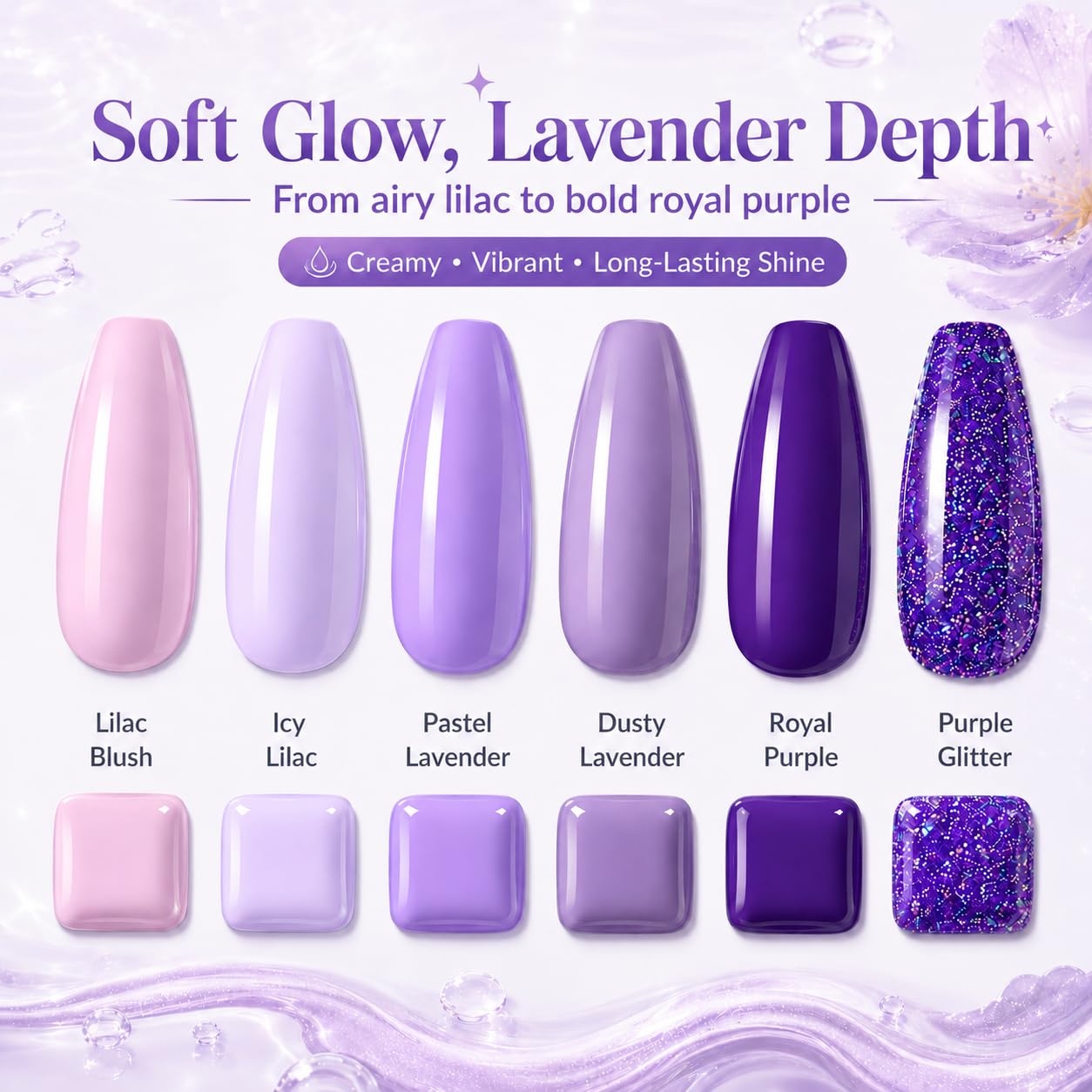 image:imageBeetles Gel Nail Polish 6 Colors Pink Purple Burgundy Red Plum Glitter Gel Polish Ruby Sonatas Collection Soak Off Uv Lamp Cured Nail Art Design Nails Gift for Women DIY Manicure6 Colors Grape Vine