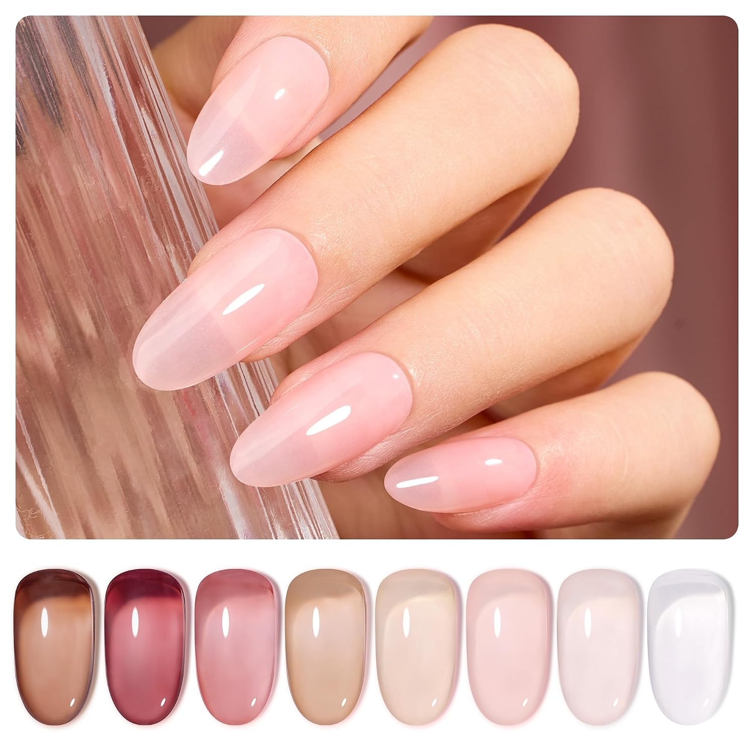 image:imageBeetles Gel Nail Polish 6 Colors Pink Purple Burgundy Red Plum Glitter Gel Polish Ruby Sonatas Collection Soak Off Uv Lamp Cured Nail Art Design Nails Gift for Women DIY Manicure00Sweet Temptation