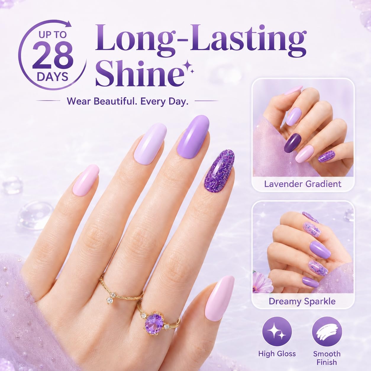 image:imageBeetles Gel Nail Polish 6 Colors Pink Purple Burgundy Red Plum Glitter Gel Polish Ruby Sonatas Collection Soak Off Uv Lamp Cured Nail Art Design Nails Gift for Women DIY Manicure6 Colors Grape Vine