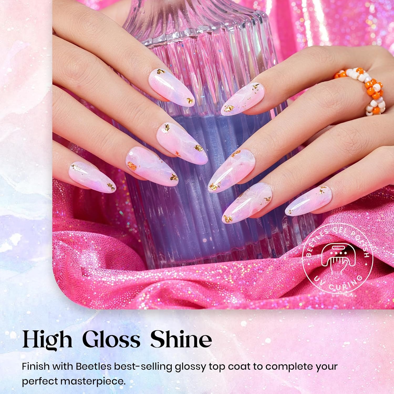 image:imageBeetles Gel Nail Polish 6 Colors Pink Purple Burgundy Red Plum Glitter Gel Polish Ruby Sonatas Collection Soak Off Uv Lamp Cured Nail Art Design Nails Gift for Women DIY Manicure006 Colors Spring Dream
