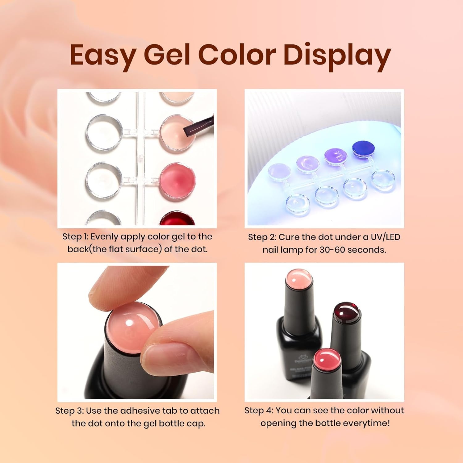 image:imageBeetles Gel Nail Polish 6 Colors Pink Purple Burgundy Red Plum Glitter Gel Polish Ruby Sonatas Collection Soak Off Uv Lamp Cured Nail Art Design Nails Gift for Women DIY Manicure08Color Sunset Rose