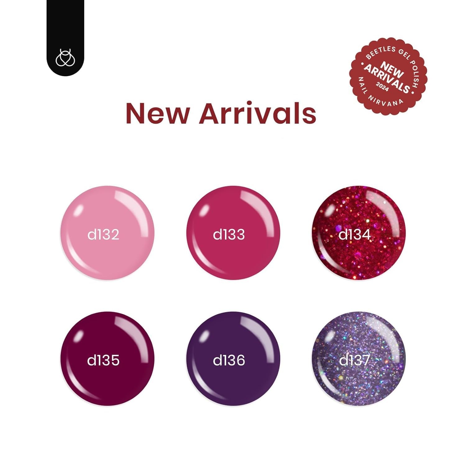 image:imageBeetles Gel Nail Polish 6 Colors Pink Purple Burgundy Red Plum Glitter Gel Polish Ruby Sonatas Collection Soak Off Uv Lamp Cured Nail Art Design Nails Gift for Women DIY Manicure0006 Colors Ruby Sonatas