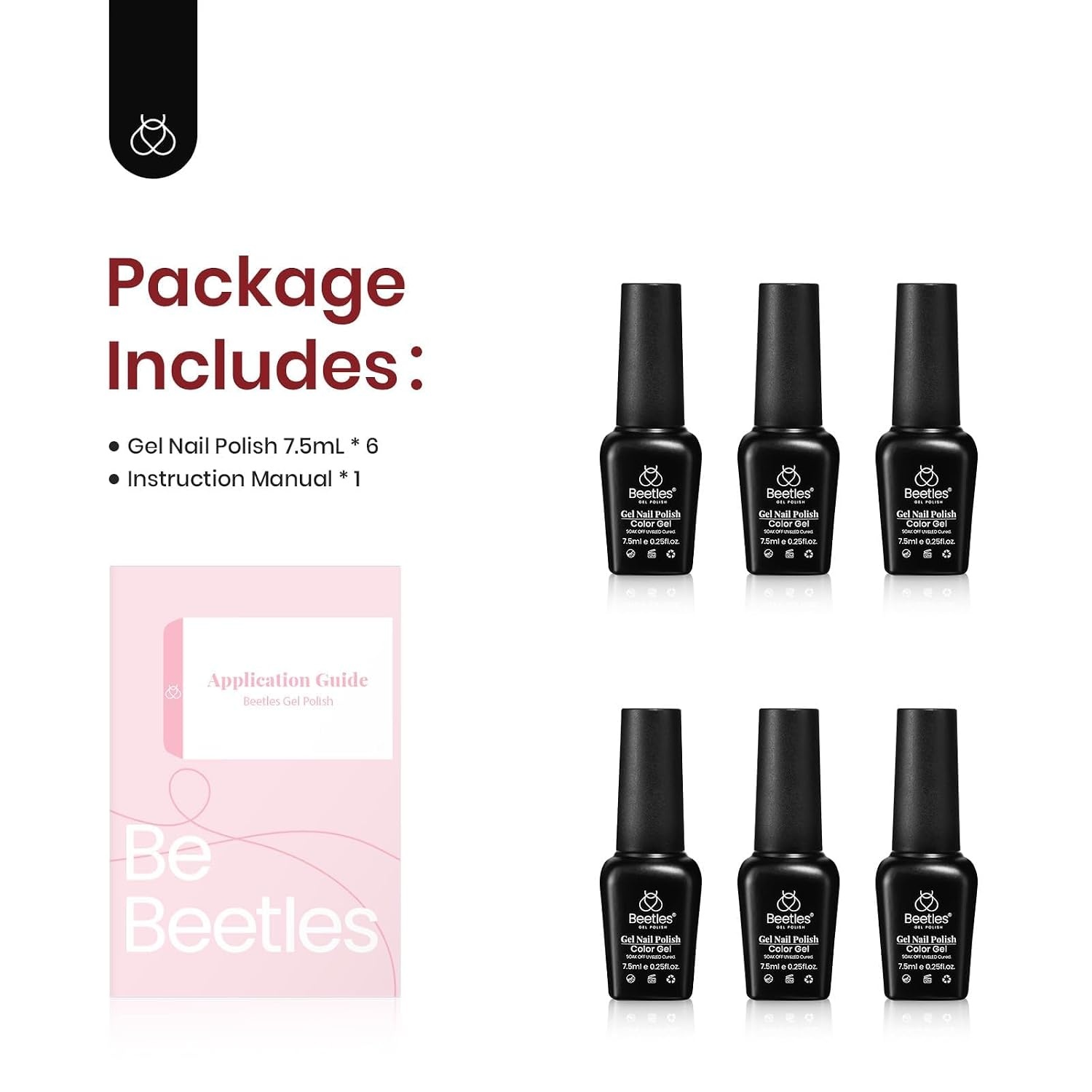 image:imageBeetles Gel Nail Polish 6 Colors Pink Purple Burgundy Red Plum Glitter Gel Polish Ruby Sonatas Collection Soak Off Uv Lamp Cured Nail Art Design Nails Gift for Women DIY Manicure0006 Colors Ruby Sonatas