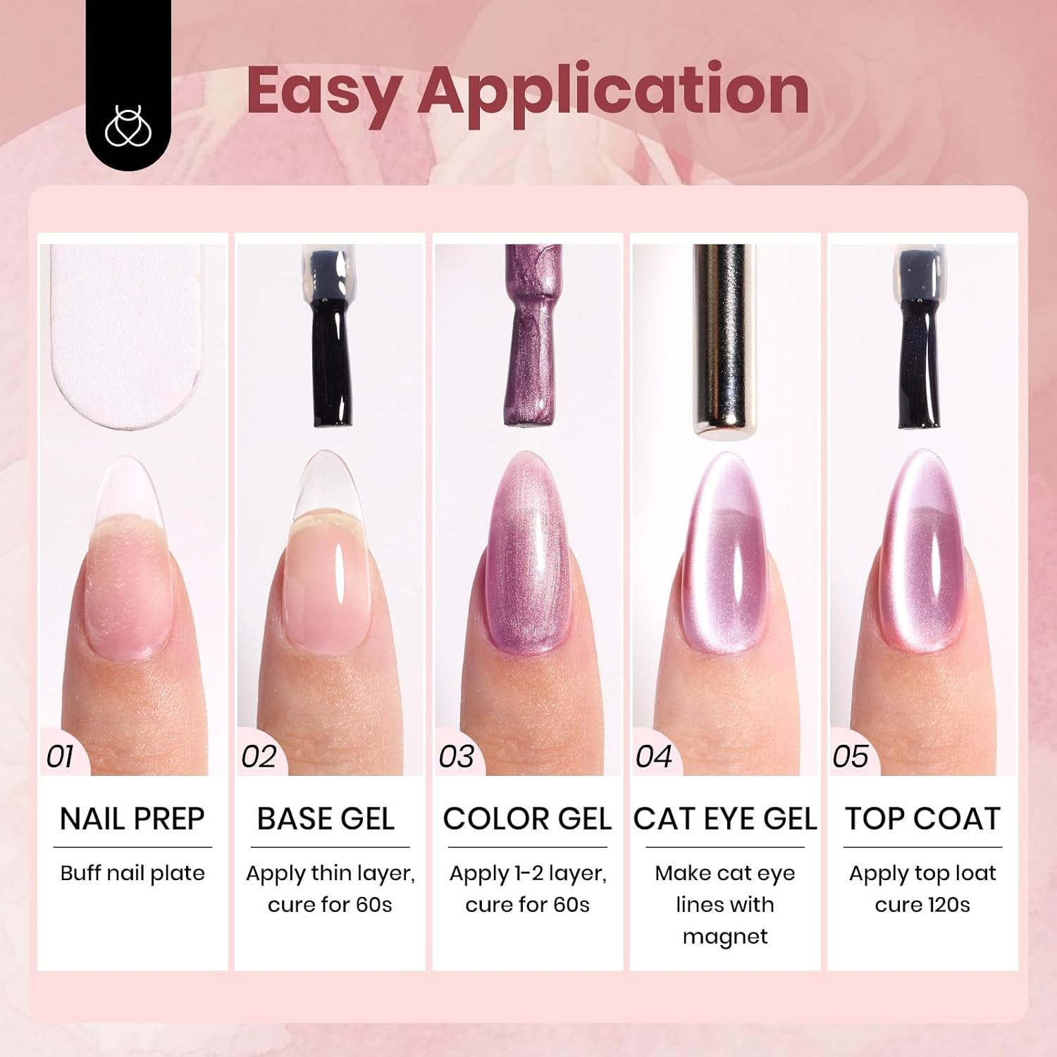 image:imageBeetles Gel Nail Polish 6 Colors Pink Purple Burgundy Red Plum Glitter Gel Polish Ruby Sonatas Collection Soak Off Uv Lamp Cured Nail Art Design Nails Gift for Women DIY Manicure000Ceramic Rose