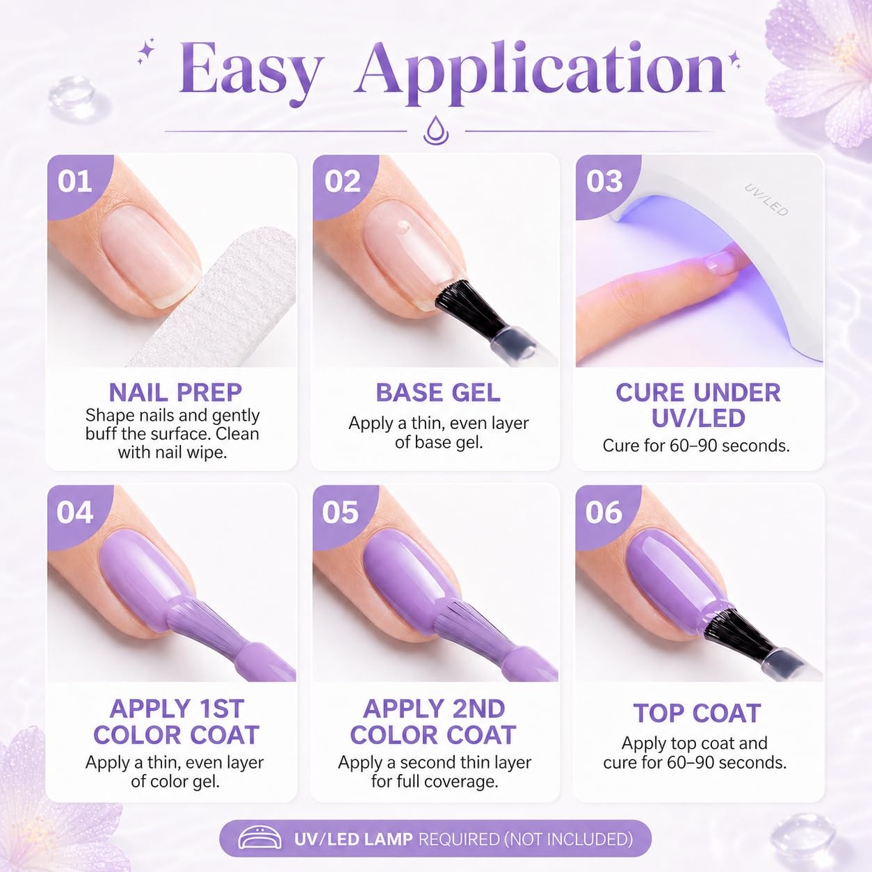 image:imageBeetles Gel Nail Polish 6 Colors Pink Purple Burgundy Red Plum Glitter Gel Polish Ruby Sonatas Collection Soak Off Uv Lamp Cured Nail Art Design Nails Gift for Women DIY Manicure6 Colors Grape Vine