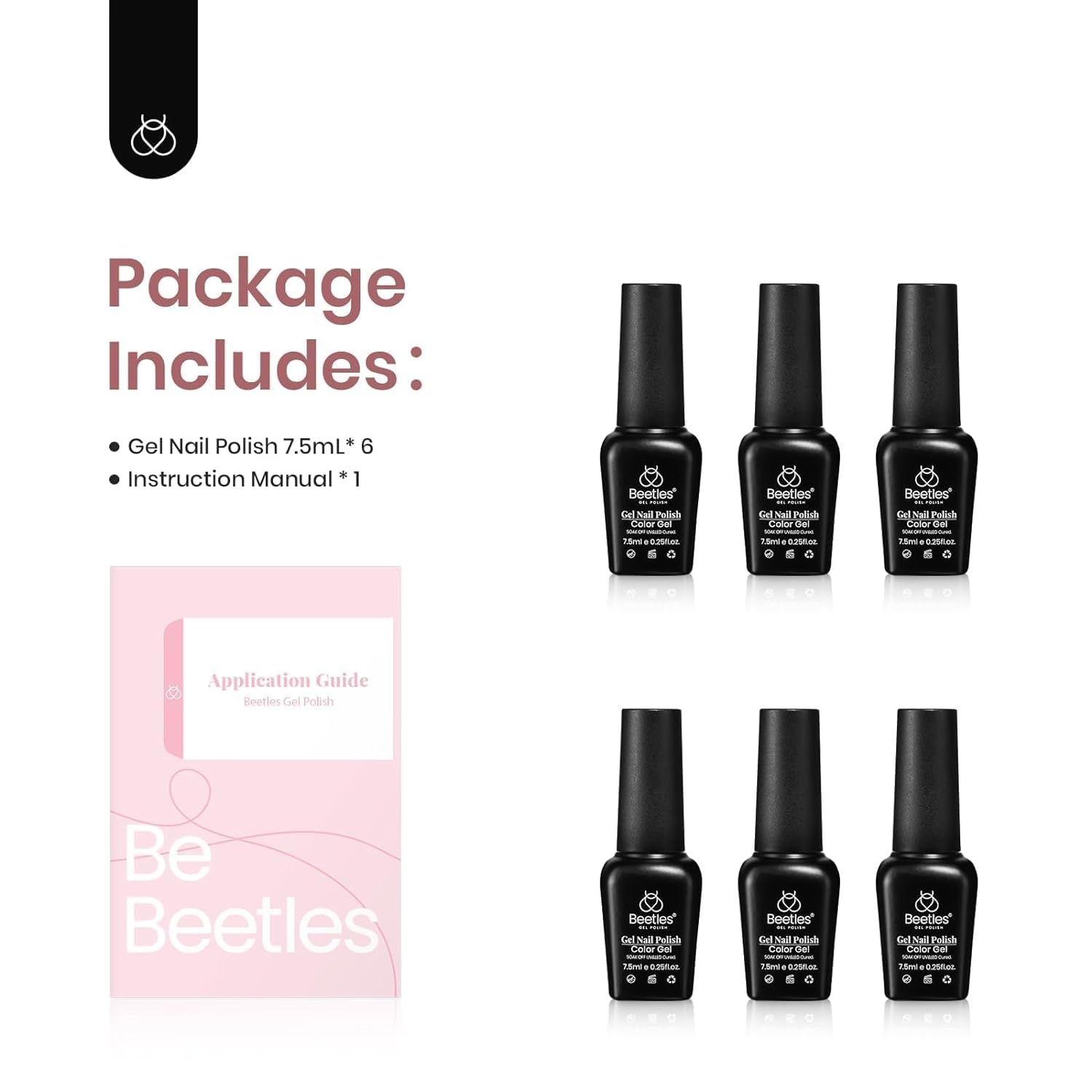 image:imageBeetles Gel Nail Polish 6 Colors Pink Purple Burgundy Red Plum Glitter Gel Polish Ruby Sonatas Collection Soak Off Uv Lamp Cured Nail Art Design Nails Gift for Women DIY Manicure0006 Colors Vintage Rose