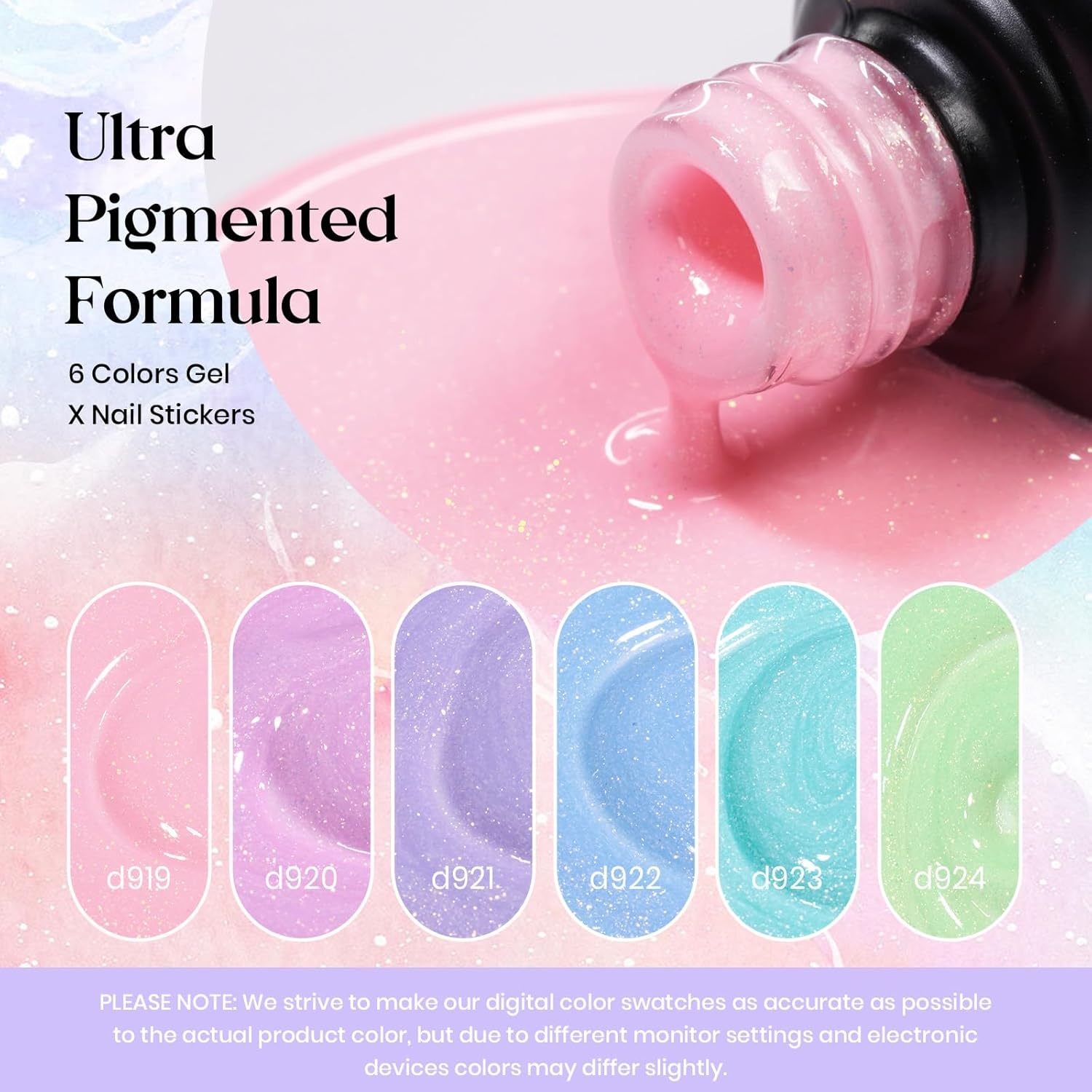 image:imageBeetles Gel Nail Polish 6 Colors Pink Purple Burgundy Red Plum Glitter Gel Polish Ruby Sonatas Collection Soak Off Uv Lamp Cured Nail Art Design Nails Gift for Women DIY Manicure006 Colors Spring Dream