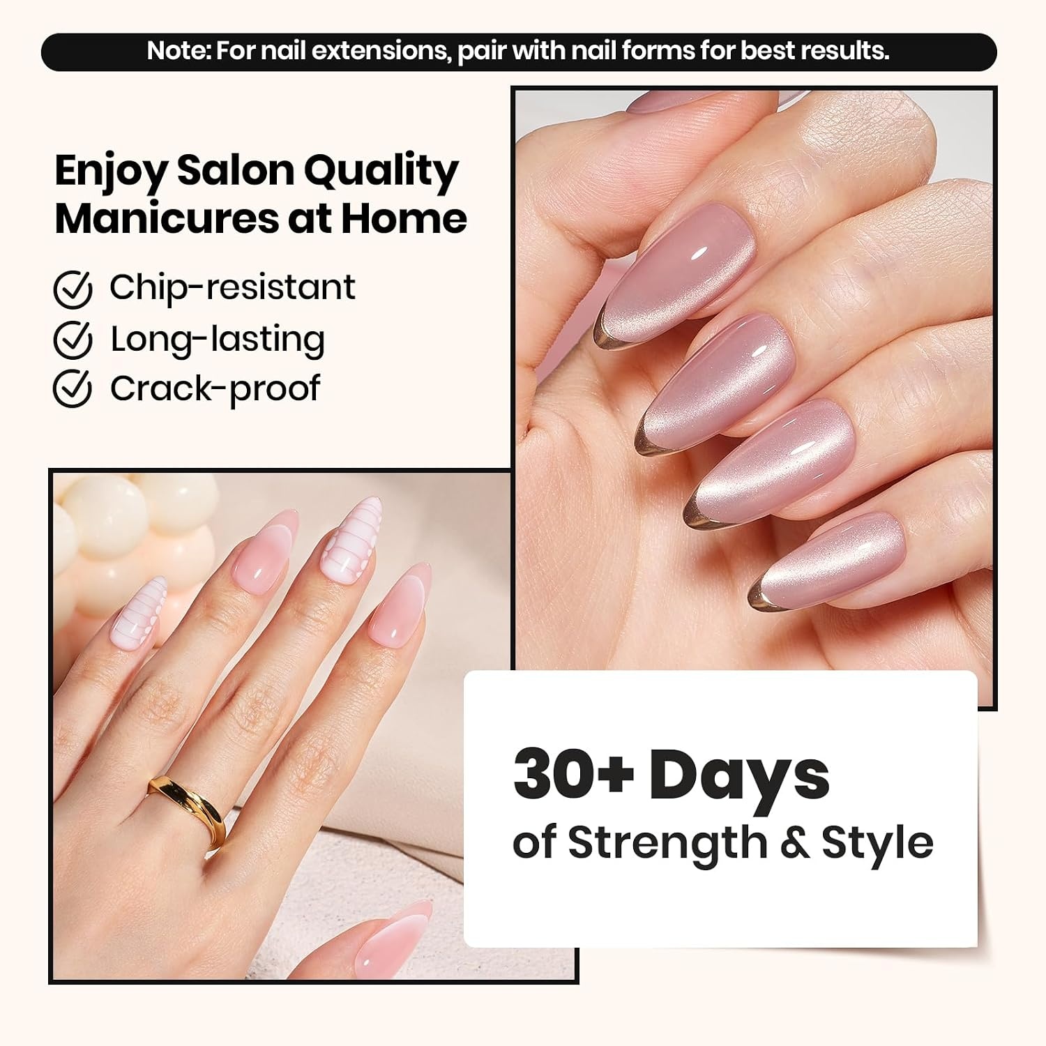 image:imageBeetles Builder Gel for Nails HEMAFree 15 ML 7 in 1 Pink Glitter Builder Nail Gel for Nail Instant Apex amp Nail Extension Builder Strengthening Nail Art Design for Beginner WomenUV amp LED Lamp Needed1 A Clear Set 2 x 75 mL15 mL