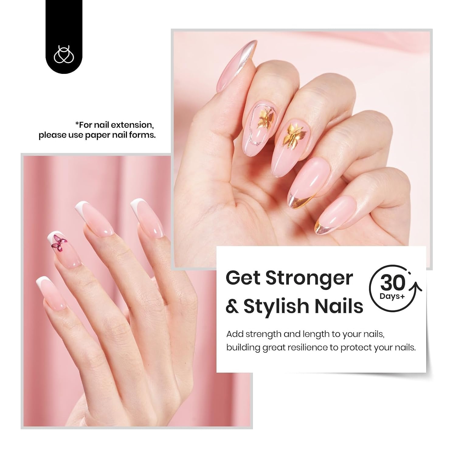 image:imageBeetles Builder Gel for Nails HEMAFree 15 ML 7 in 1 Pink Glitter Builder Nail Gel for Nail Instant Apex amp Nail Extension Builder Strengthening Nail Art Design for Beginner WomenUV amp LED Lamp NeededB Nude Pink HEMAFree 15 mL