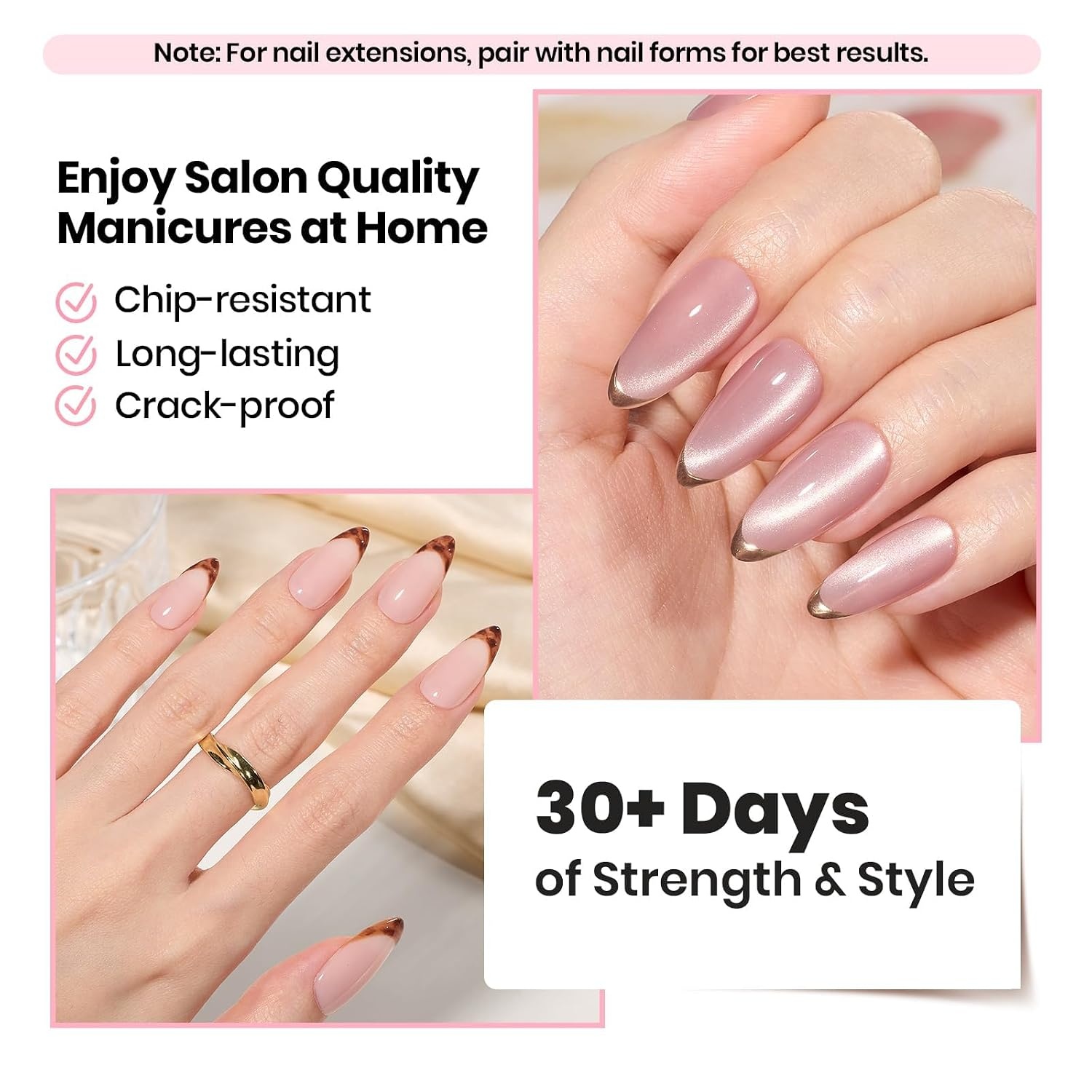 image:imageBeetles Builder Gel for Nails HEMAFree 15 ML 7 in 1 Pink Glitter Builder Nail Gel for Nail Instant Apex amp Nail Extension Builder Strengthening Nail Art Design for Beginner WomenUV amp LED Lamp NeededB Clear HEMAFree Set 2 x 75 mL15 mL