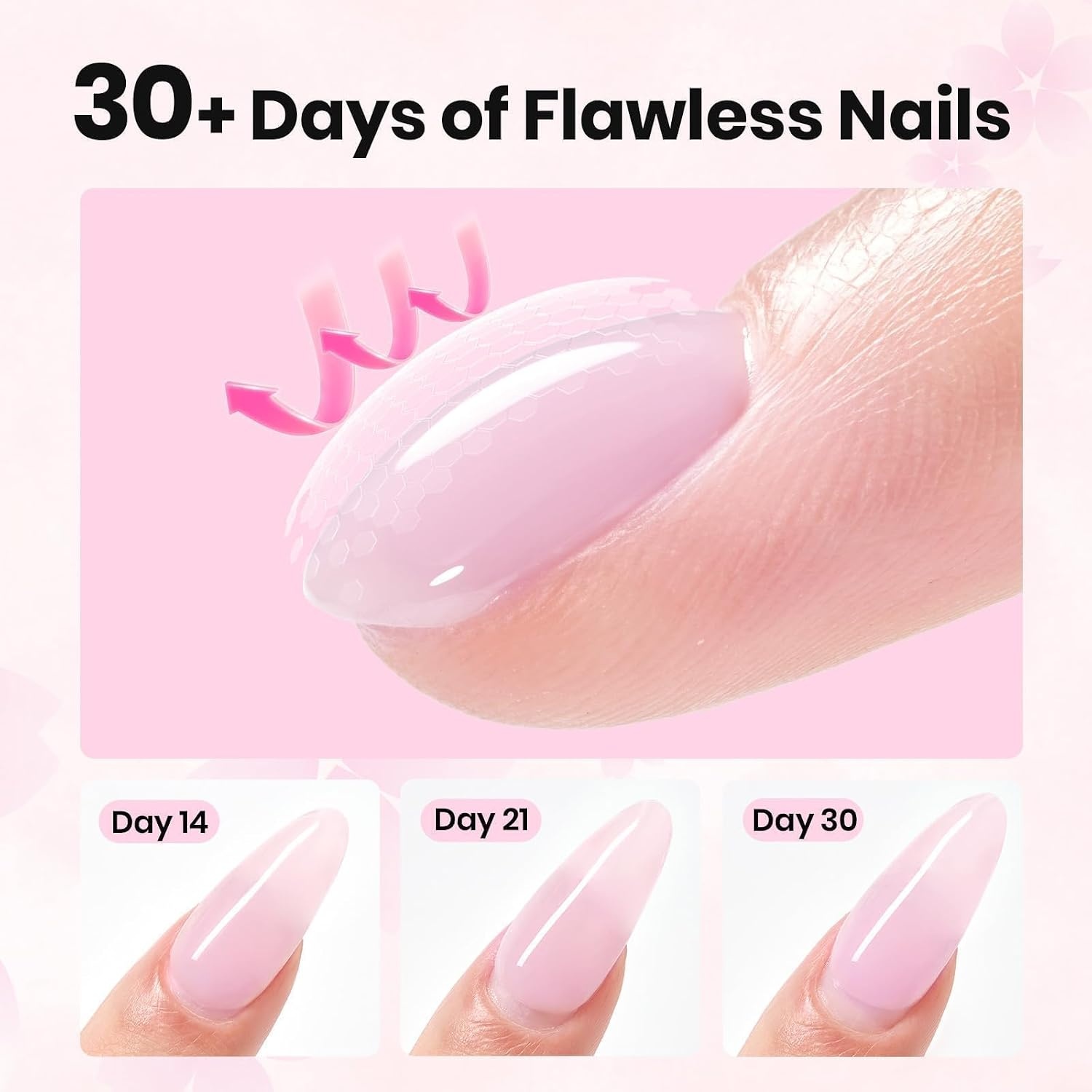 image:imageBeetles Builder Gel for Nails HEMAFree 15 ML 7 in 1 Pink Glitter Builder Nail Gel for Nail Instant Apex amp Nail Extension Builder Strengthening Nail Art Design for Beginner WomenUV amp LED Lamp NeededB White Pink HEMAFree Kit 2 x 10 mL