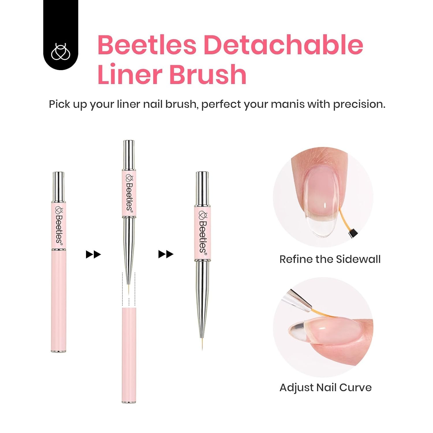 image:imageBeetles Builder Gel for Nails HEMAFree 15 ML 7 in 1 Pink Glitter Builder Nail Gel for Nail Instant Apex amp Nail Extension Builder Strengthening Nail Art Design for Beginner WomenUV amp LED Lamp NeededB Clear HEMAFree Kit 15 mL
