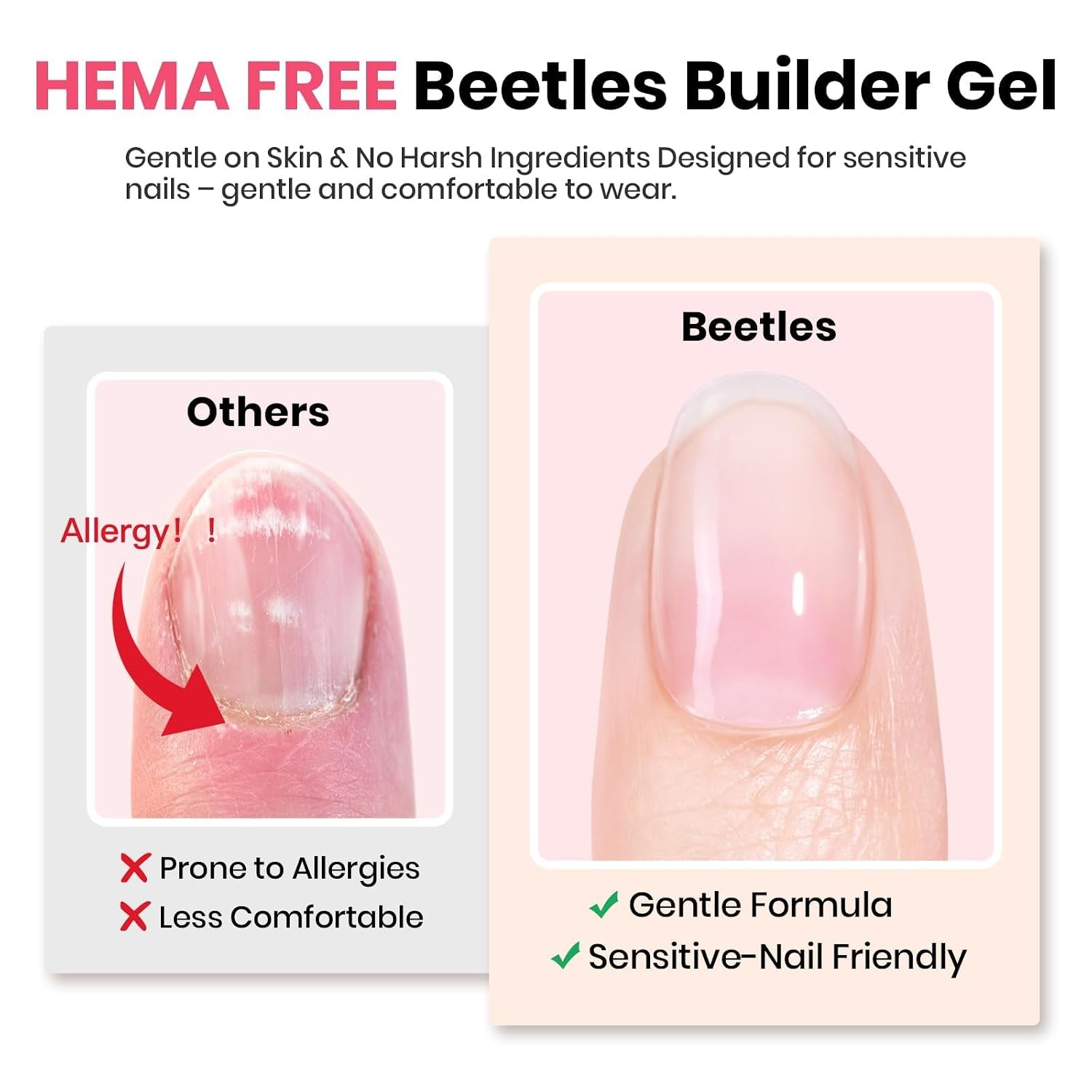 image:imageBeetles Builder Gel for Nails HEMAFree 15 ML 7 in 1 Pink Glitter Builder Nail Gel for Nail Instant Apex amp Nail Extension Builder Strengthening Nail Art Design for Beginner WomenUV amp LED Lamp NeededB Glitter Pink HEMAFree 15 mL
